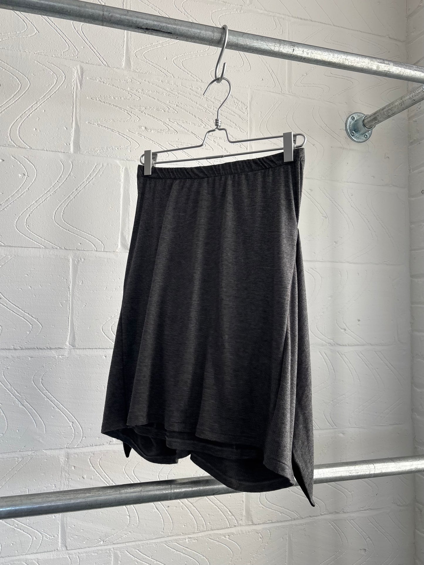 JAPANESE DESIGNER JERSEY DRAPE SKIRT