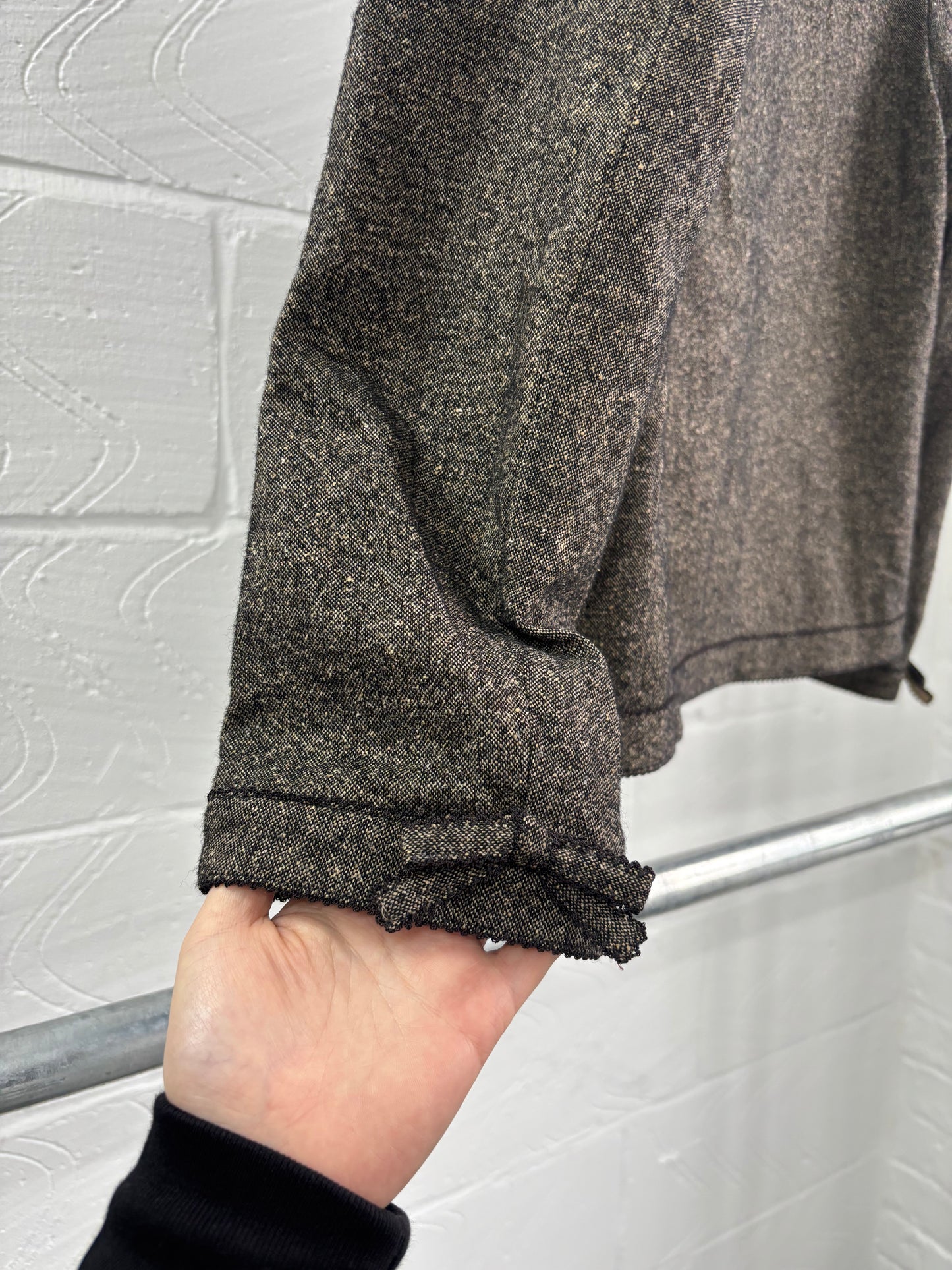 KANEO ISAO SILK WOOL AND FUR JACKET