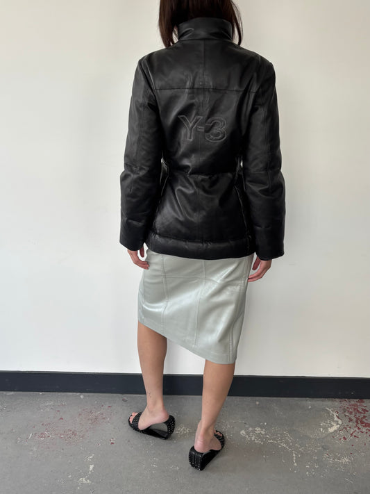 Y3 CIRCA 2003 LAMB LEATHER BOMBER JACKET