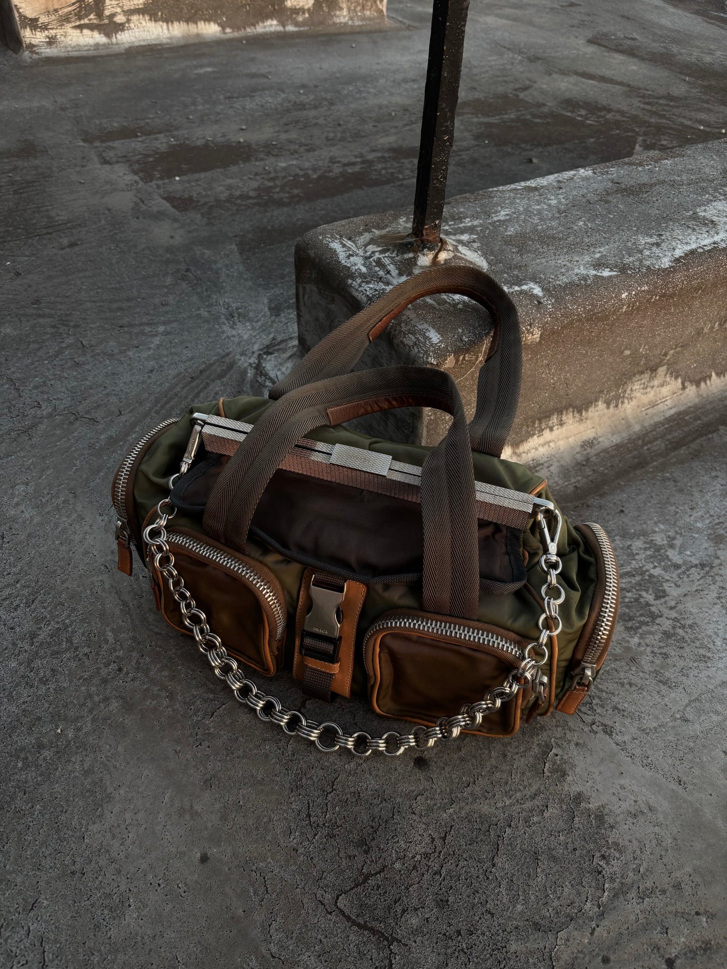 PRADA SS2004 CLASP CHAIN BAG