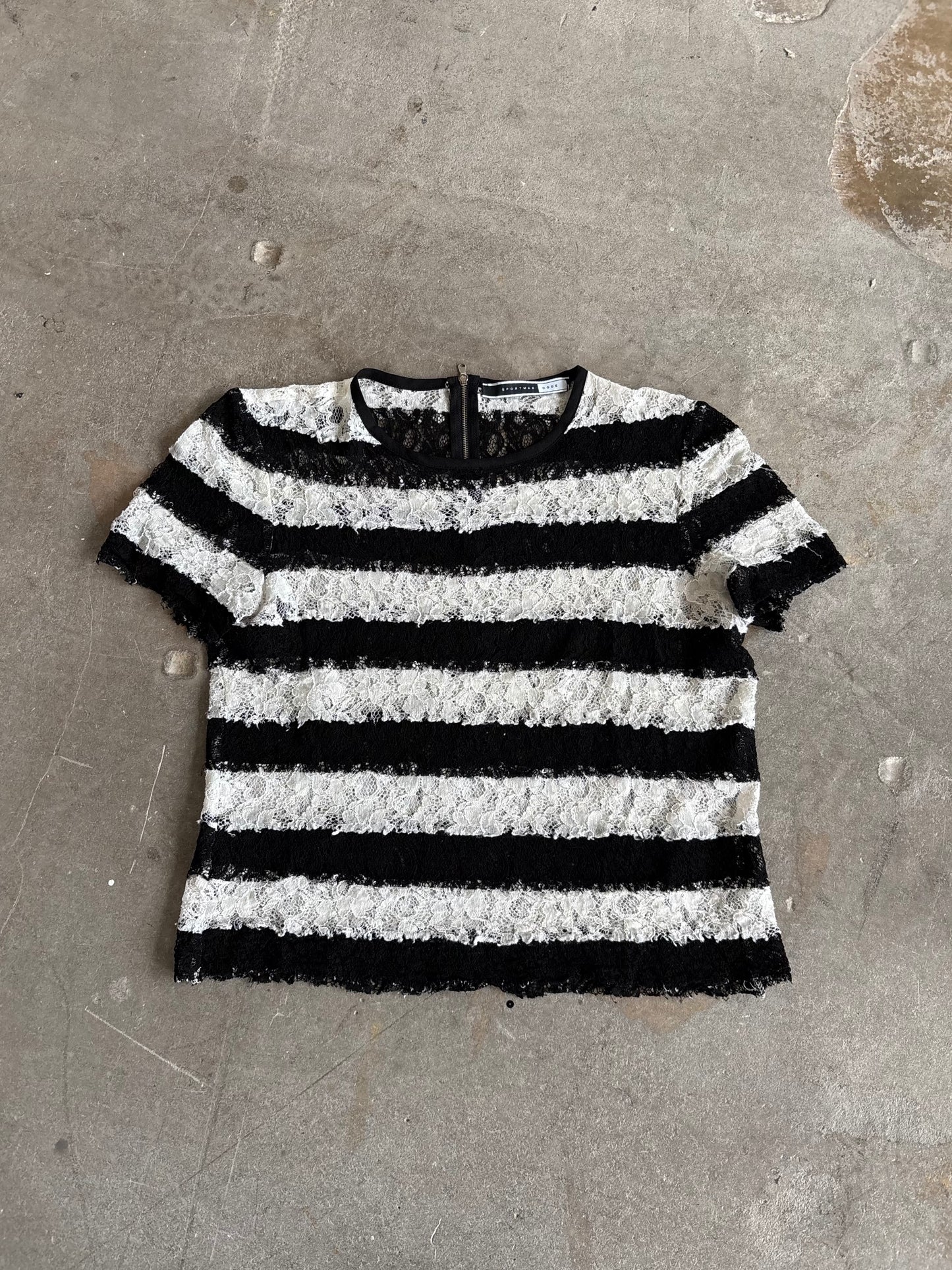 SPORTMAX CODE LACE STRIPE TOP