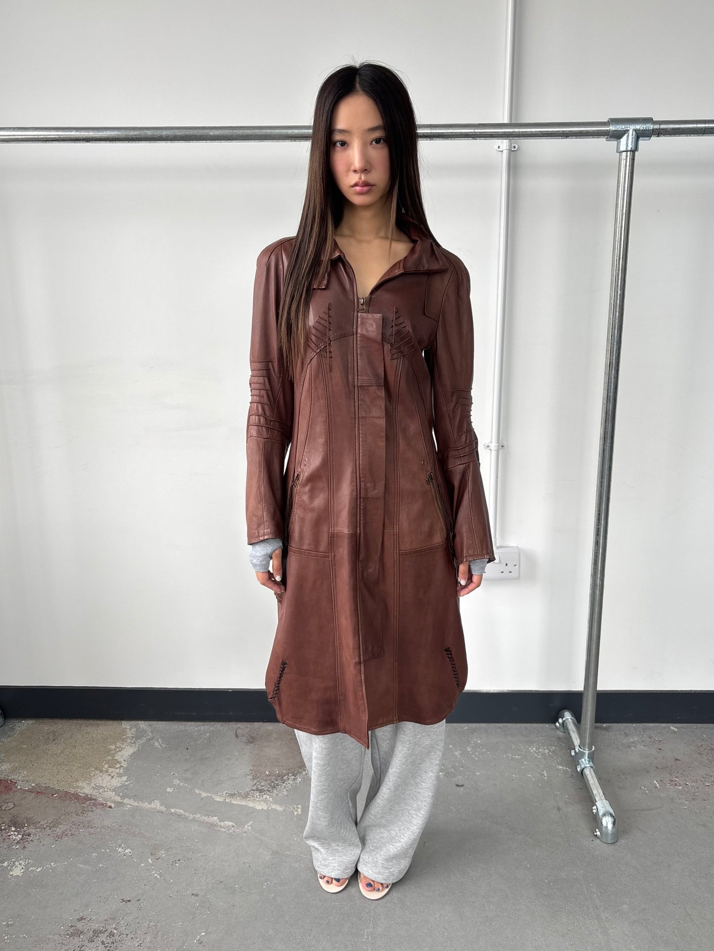 GOAT LEATHER DECONSTRUCTED JACKET