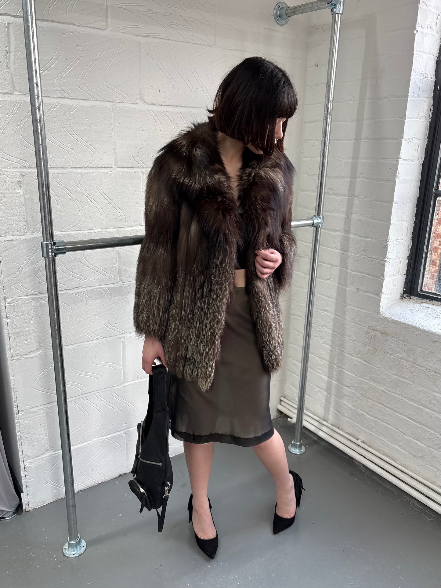 SILVER FOX FUR JACKET