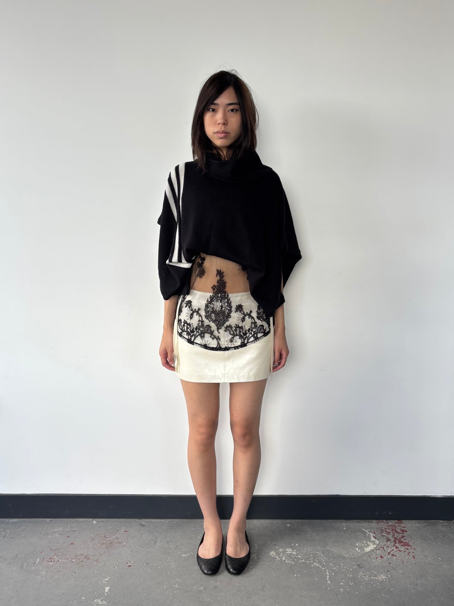 LEATHER SHIMMER MINI SKIRT