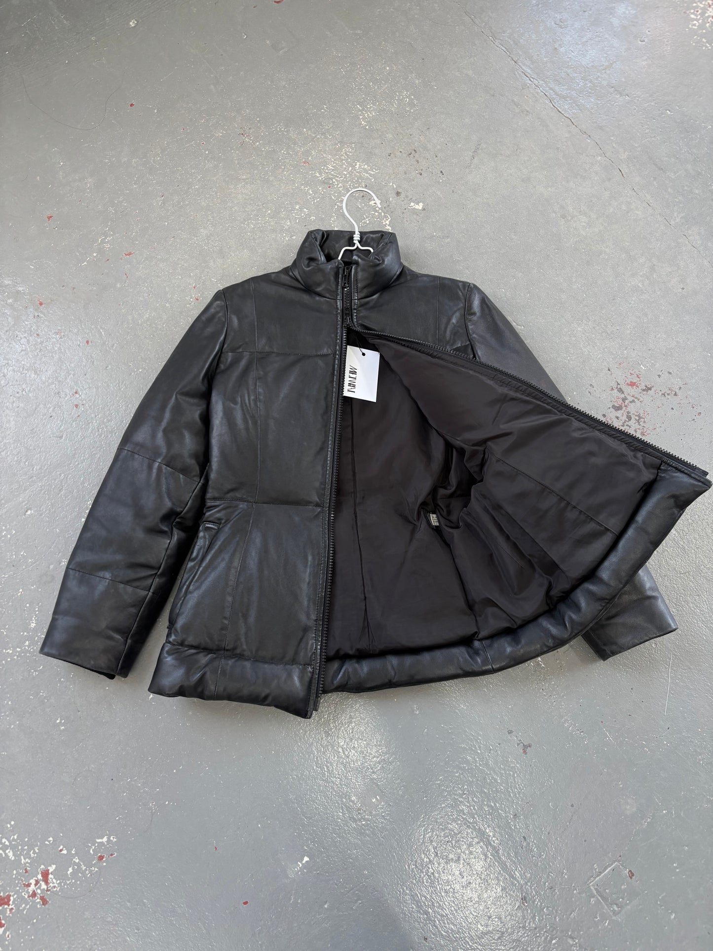 Y3 CIRCA 2003 LAMB LEATHER BOMBER JACKET