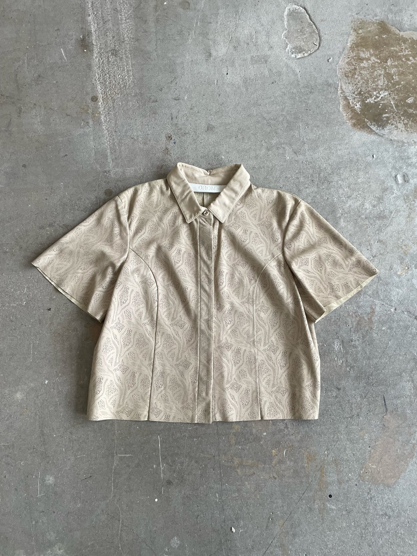 DROME SS2014 PERFORATED LEATHER SHIRT