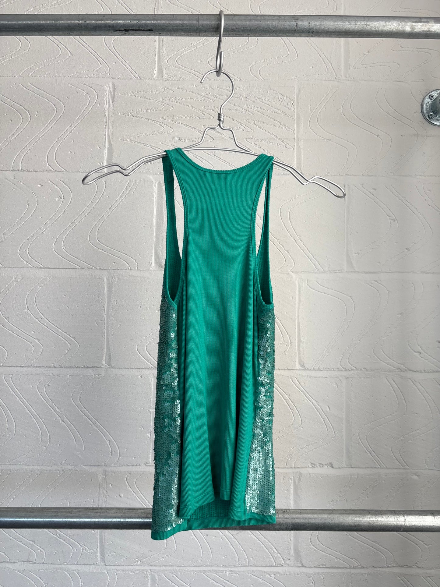 TEAL SEQUIN TOP