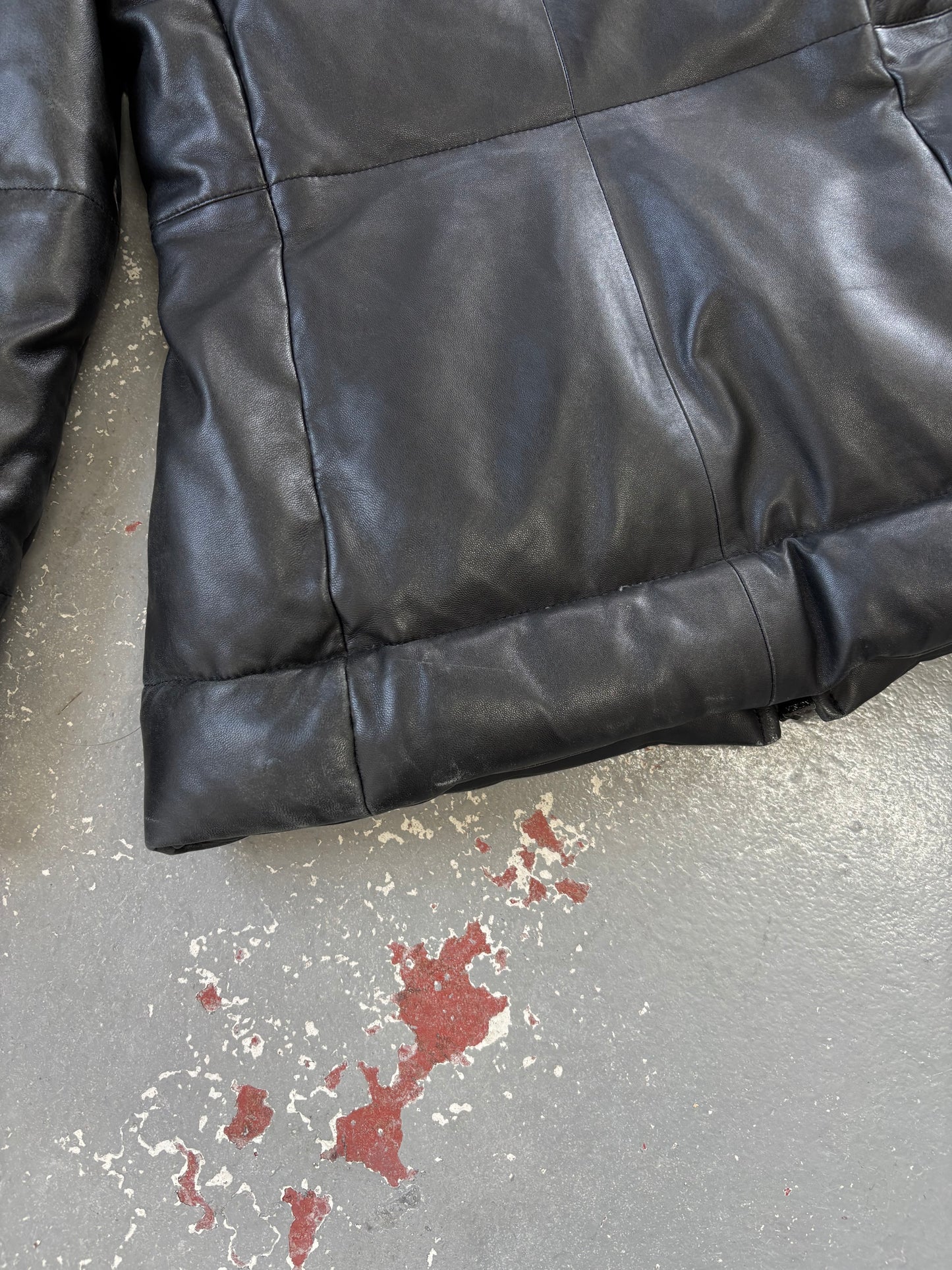 Y3 CIRCA 2003 LAMB LEATHER BOMBER JACKET