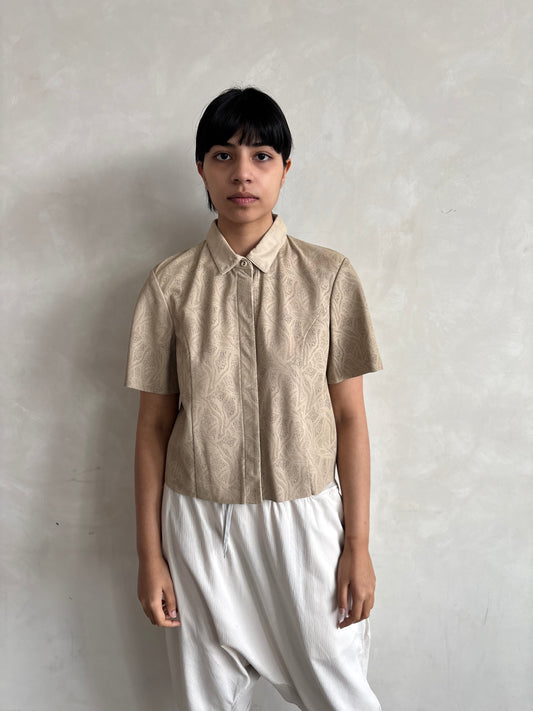 DROME SS2014 PERFORATED LEATHER SHIRT