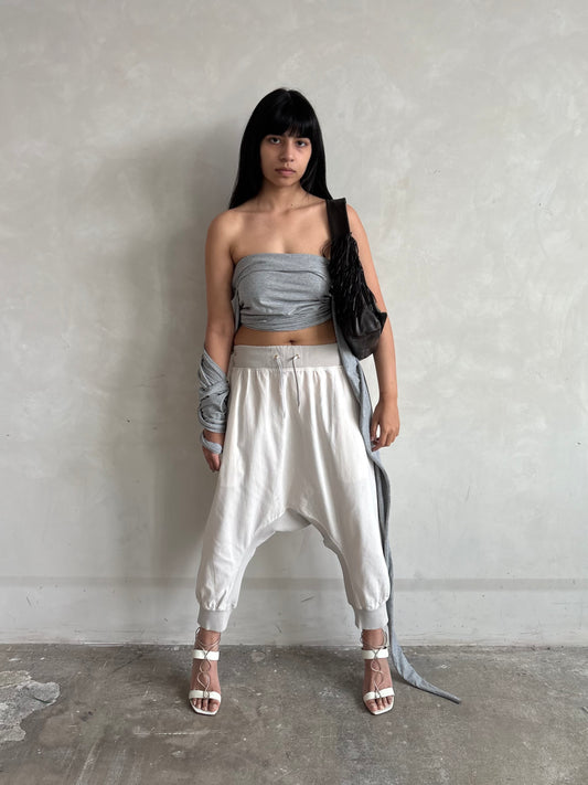 MERCIBEAUCOUP DROP CROTCH TROUSERS