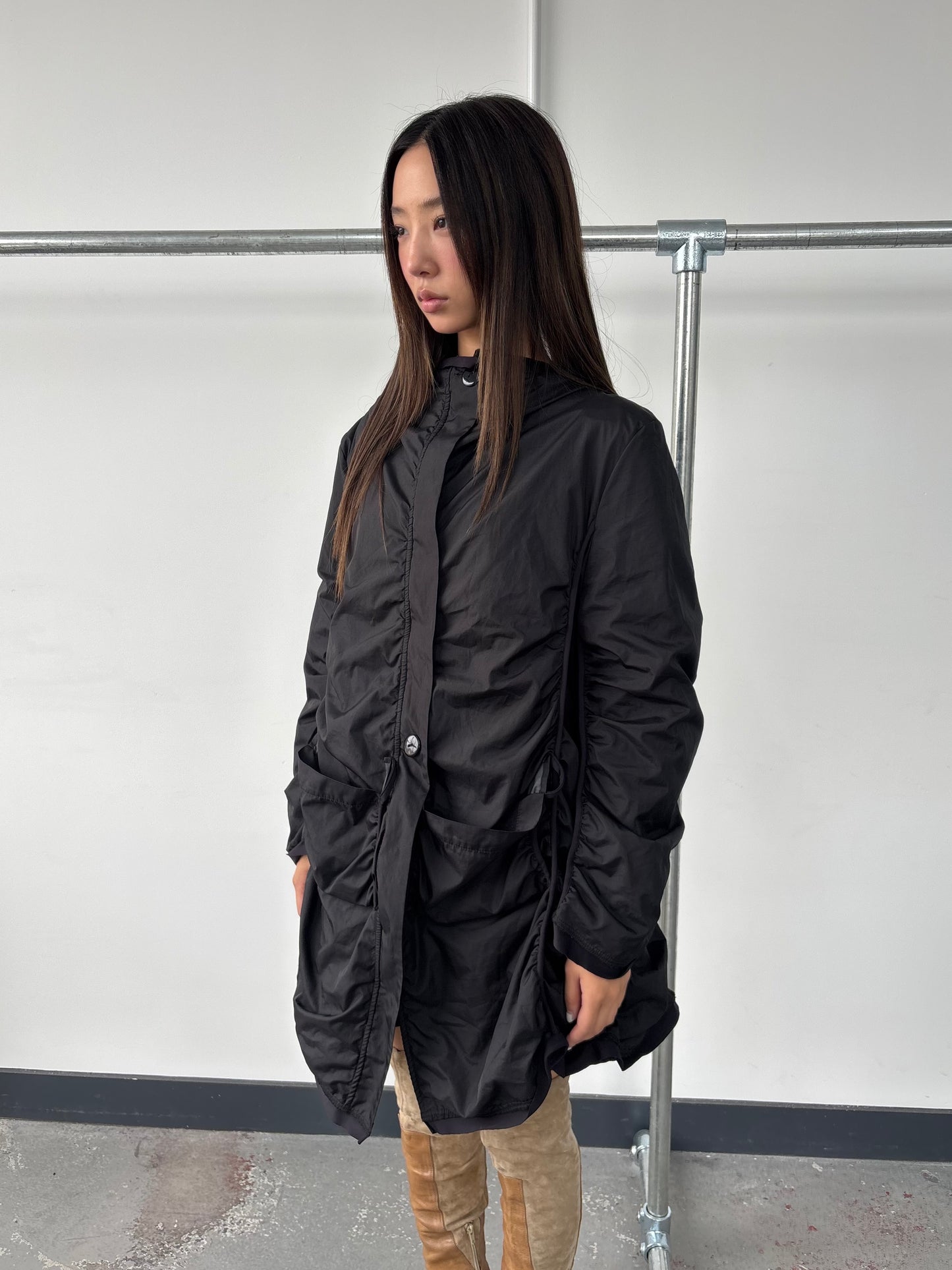 RUCHED PARKA JACKET