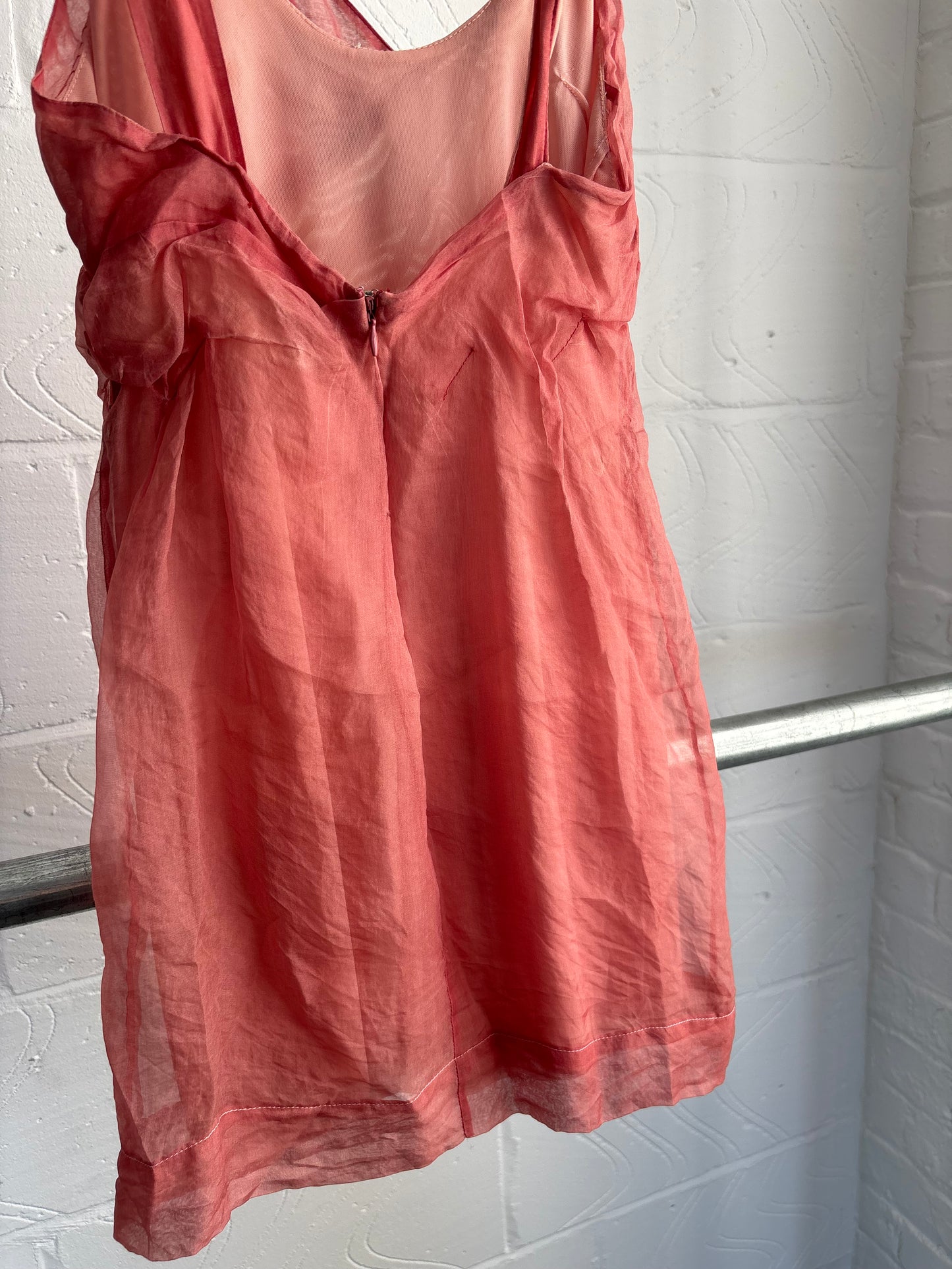 BCBGMAXARZIA RUNWAY LINE SILK DRESS