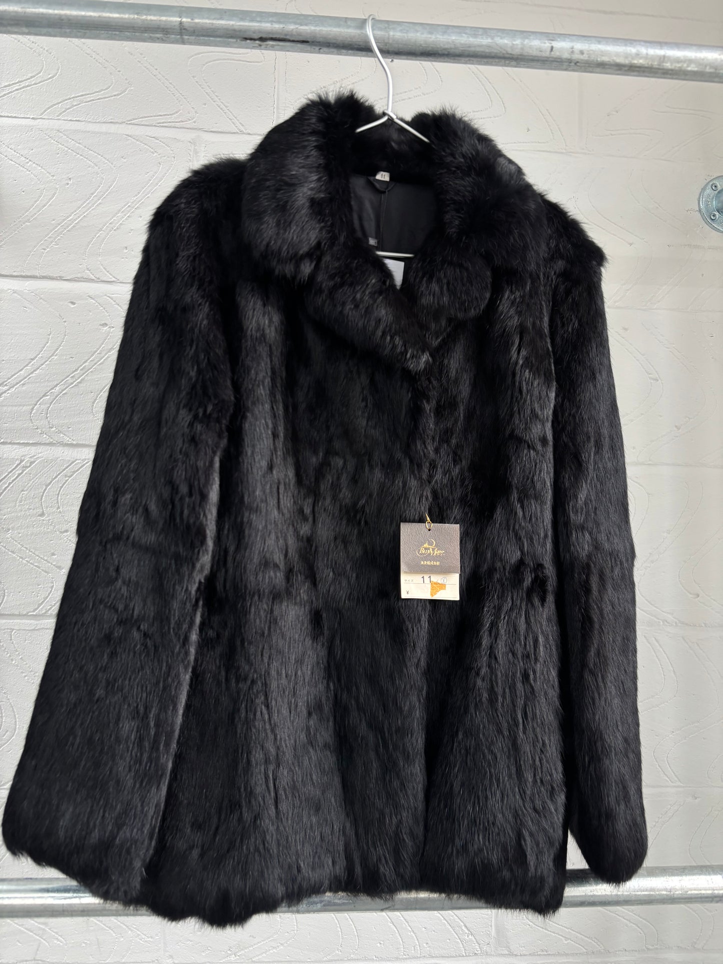 REAL FUR BLACK JACKET