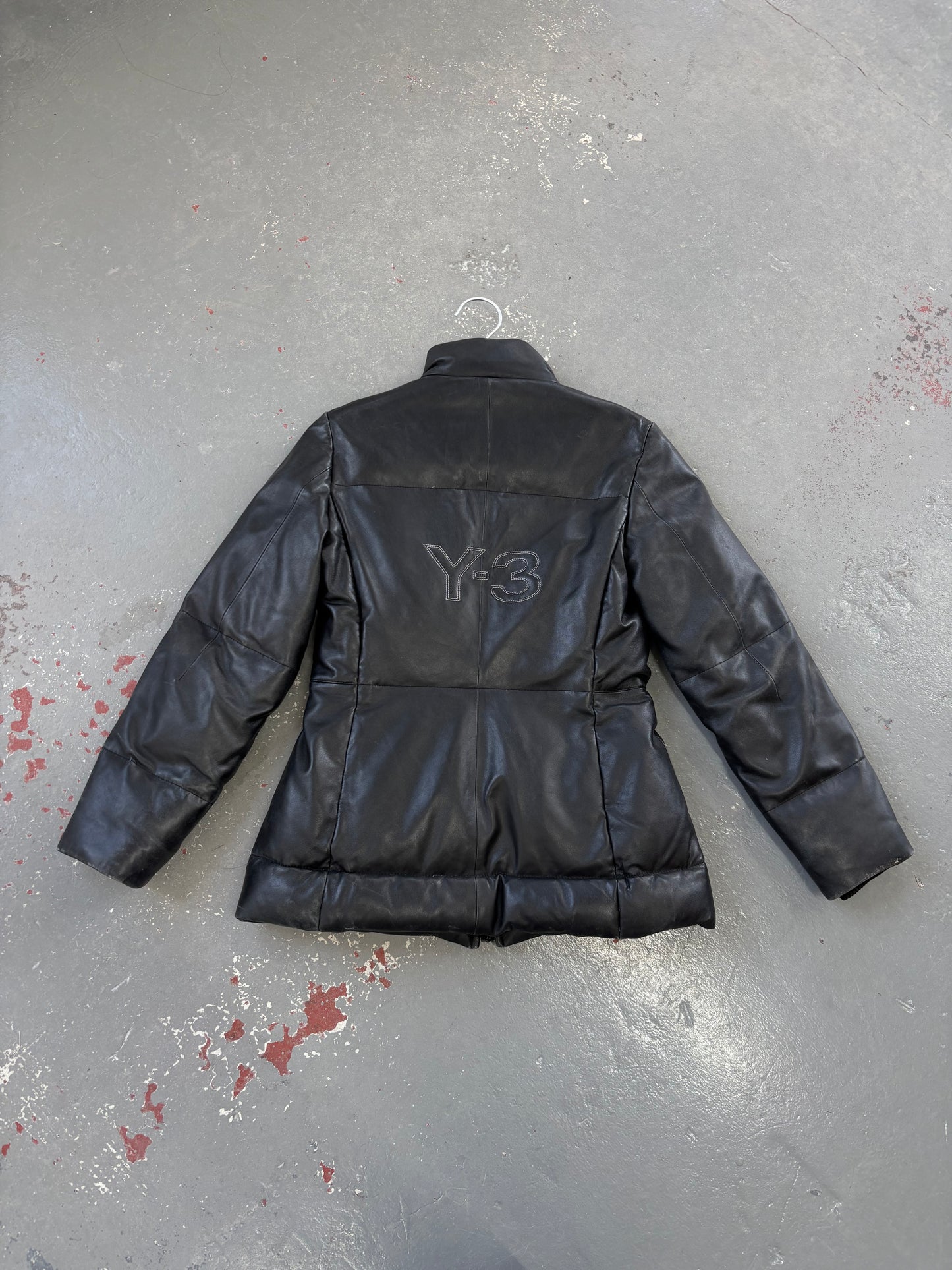 Y3 CIRCA 2003 LAMB LEATHER BOMBER JACKET