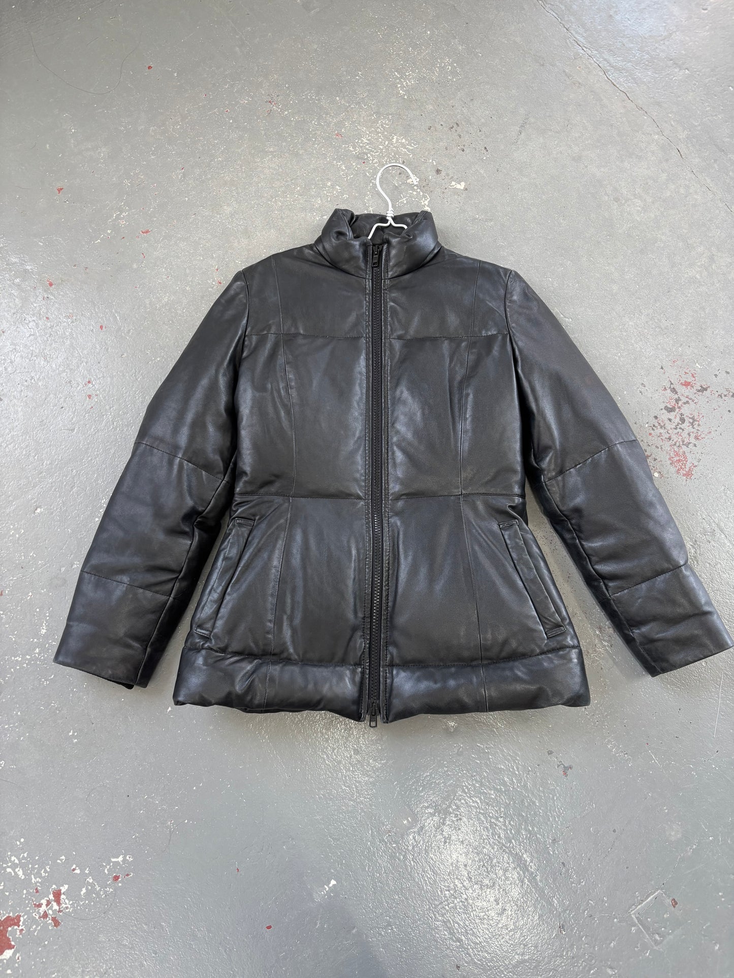 Y3 CIRCA 2003 LAMB LEATHER BOMBER JACKET
