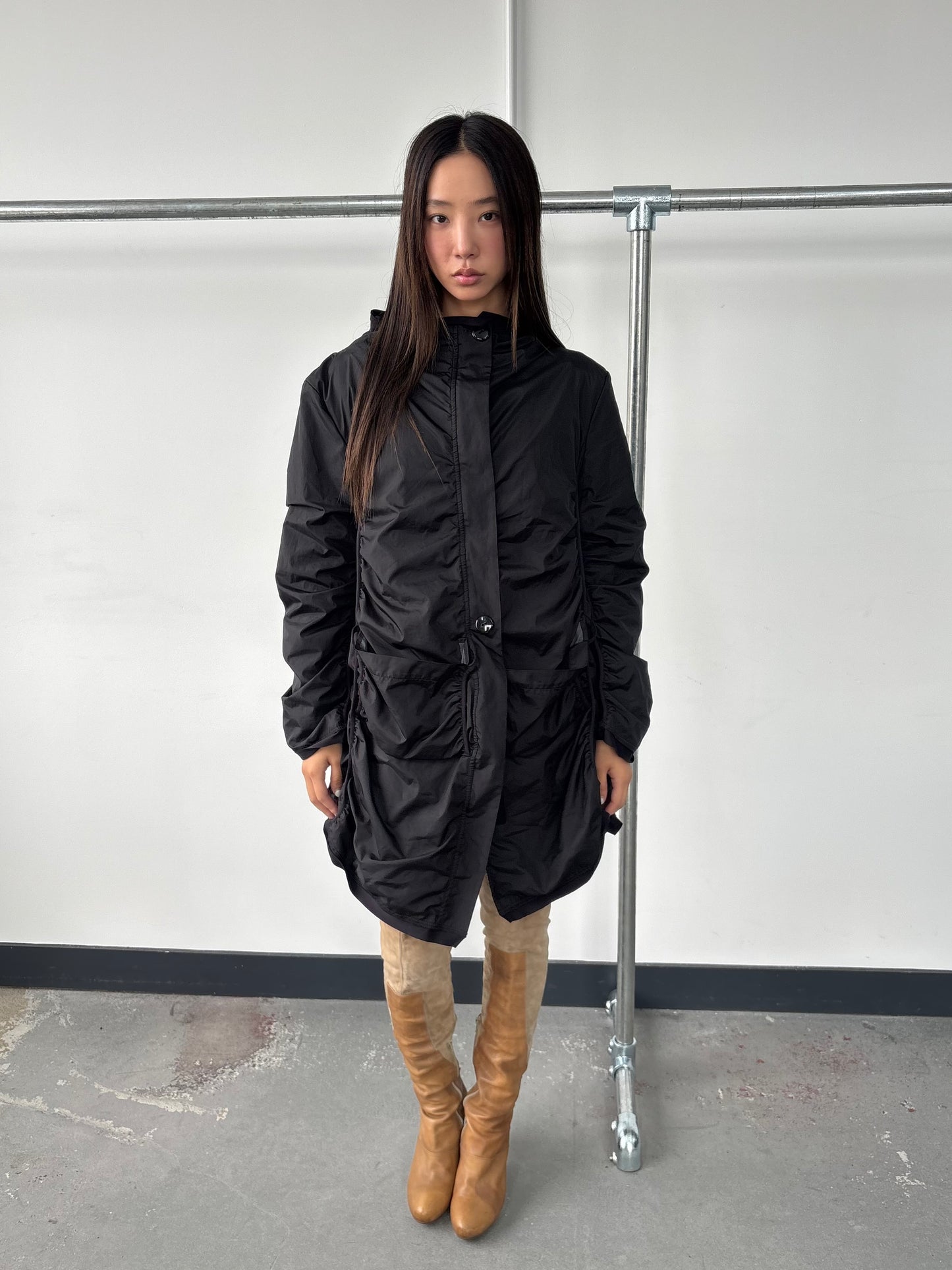 RUCHED PARKA JACKET