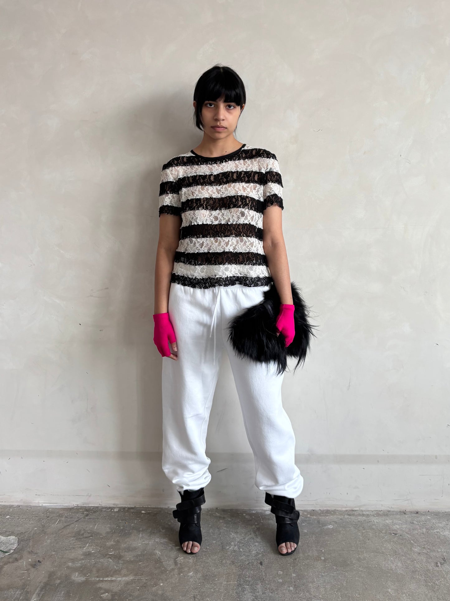 SPORTMAX CODE LACE STRIPE TOP