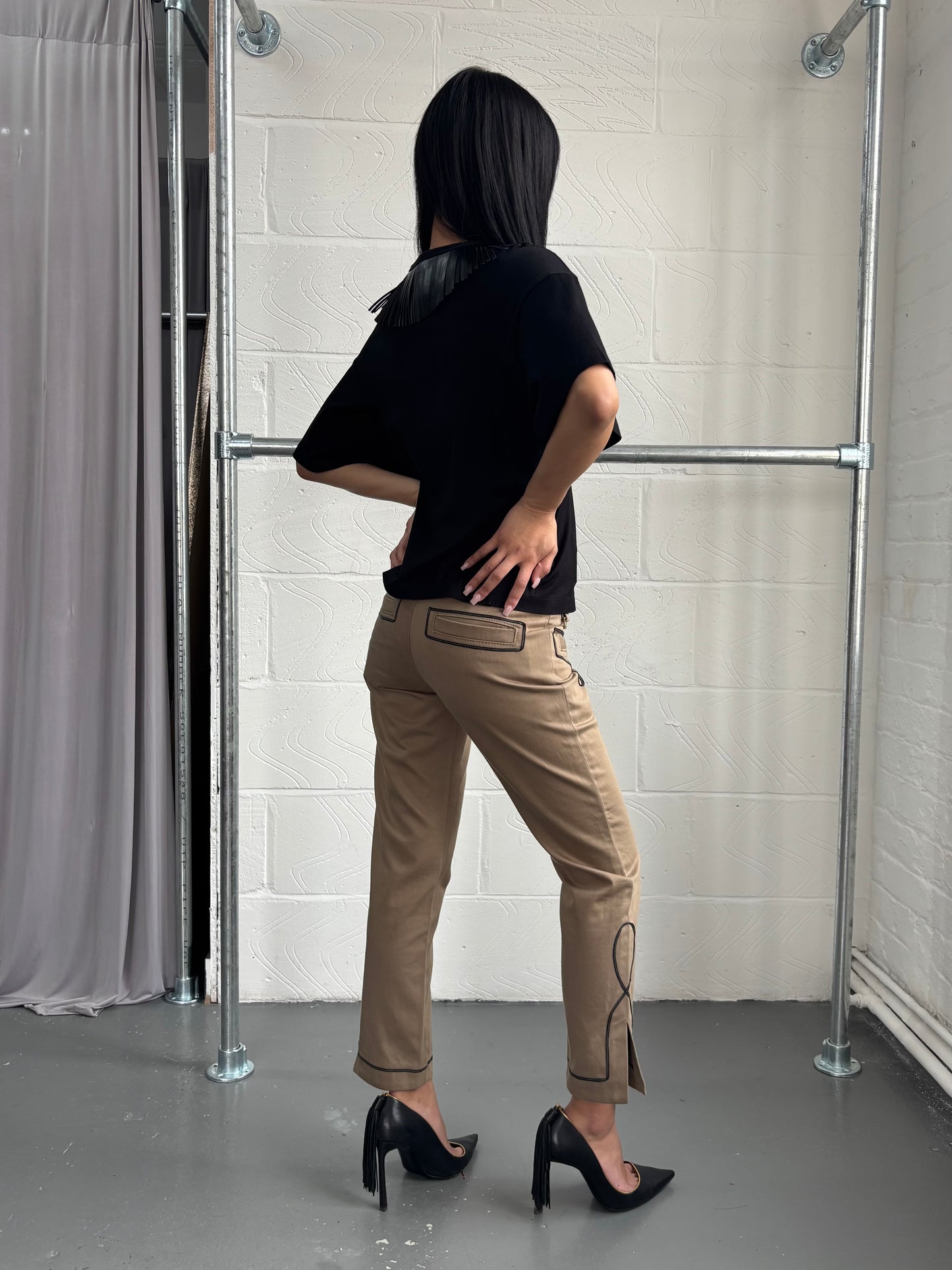 DSQUARED2 WESTERN CROPPED TROUSERS