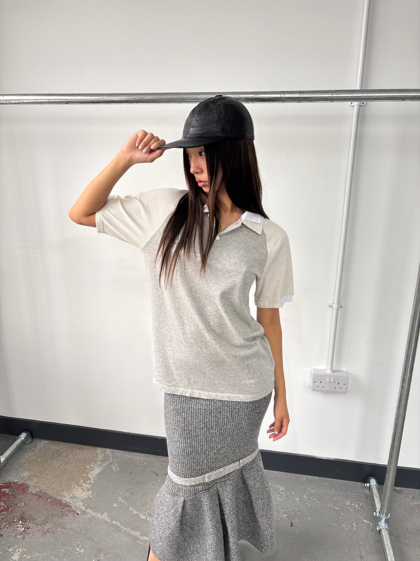 CDG HOMME SS07 DOUBLE COLLAR POLO SHIRT