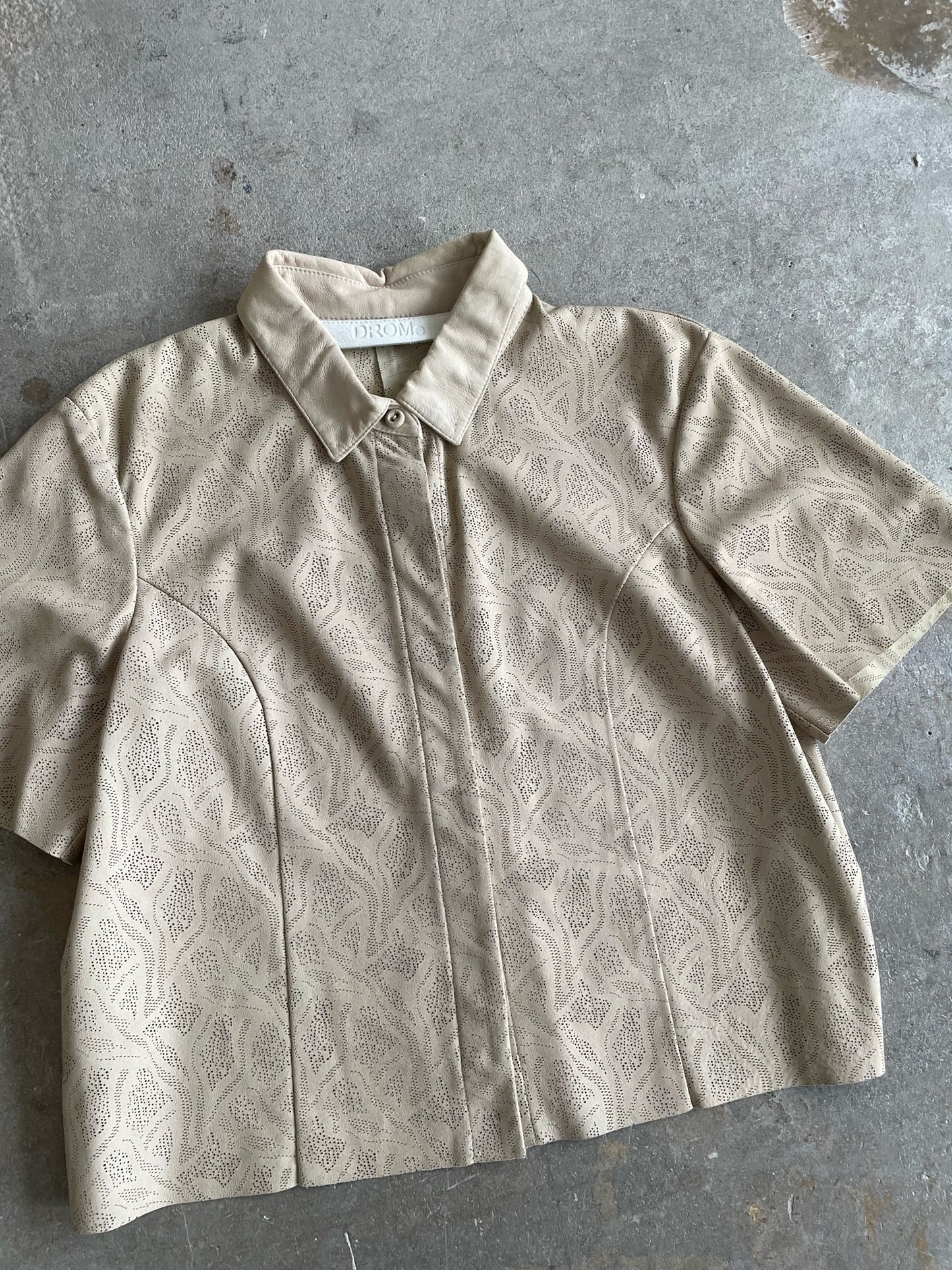 DROME SS2014 PERFORATED LEATHER SHIRT