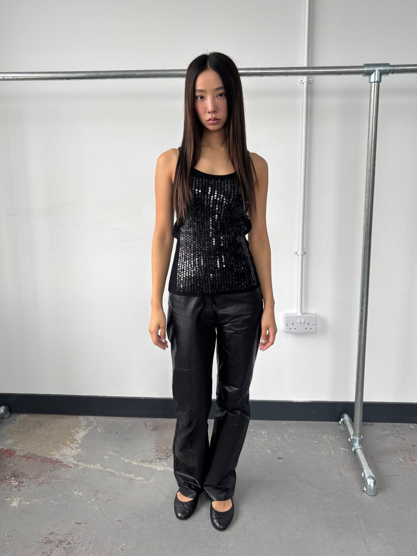 ITALIAN DESIGNER SEQUIN KNIT CAMI