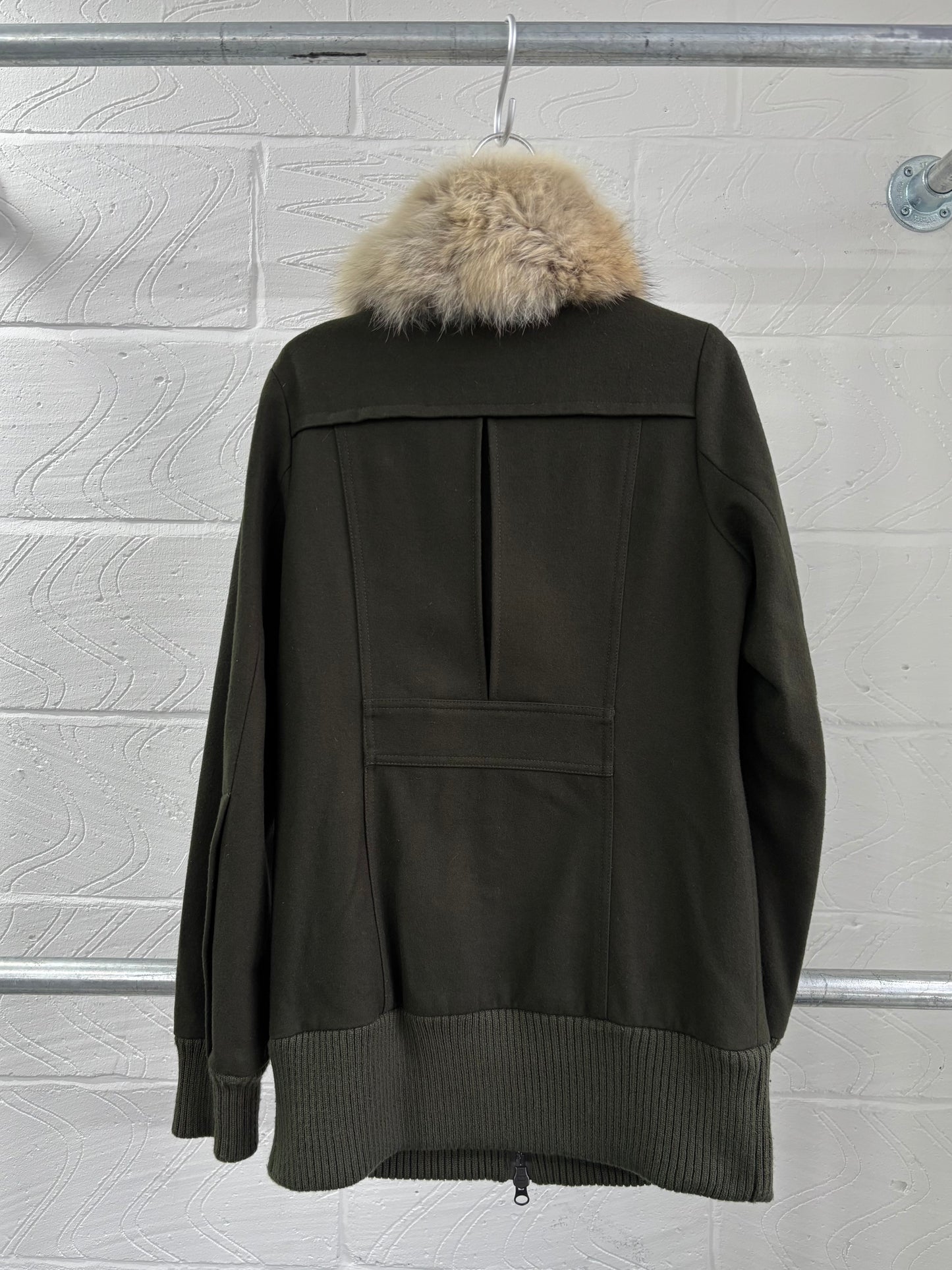 MILITARY JACKET WITH FUR COLLAR