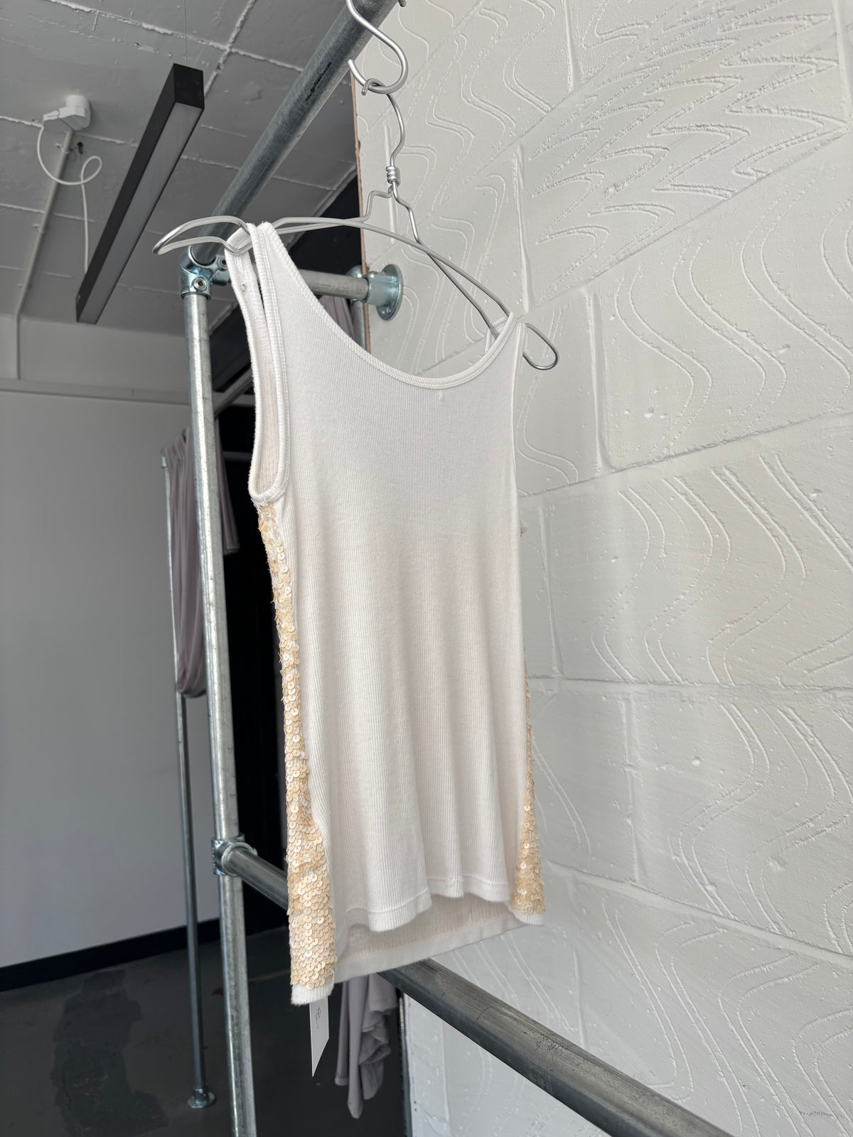 SEQUIN RIBBED CAMI