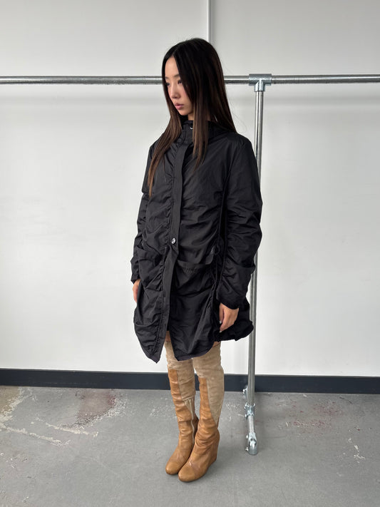 RUCHED PARKA JACKET