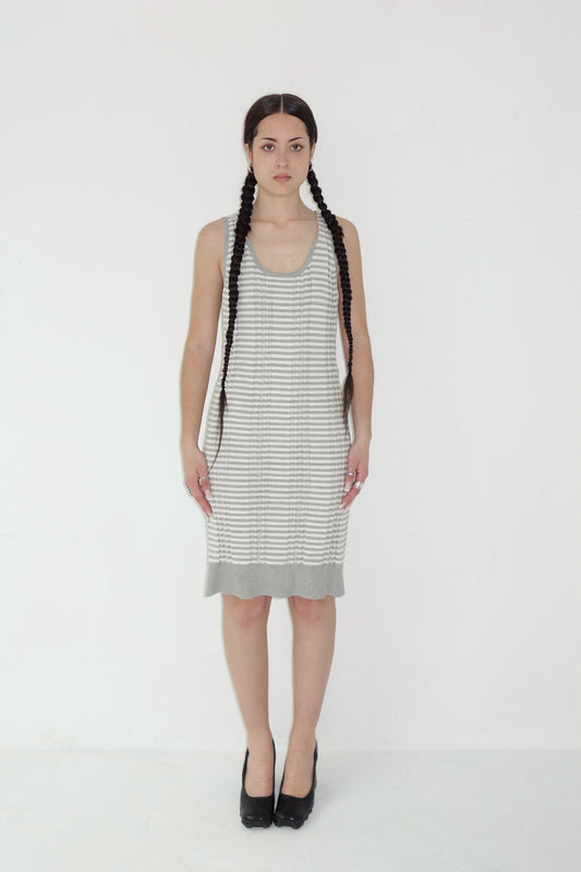 MAISON MARGIELA STRIPE KNIT TUBULAR DRESS