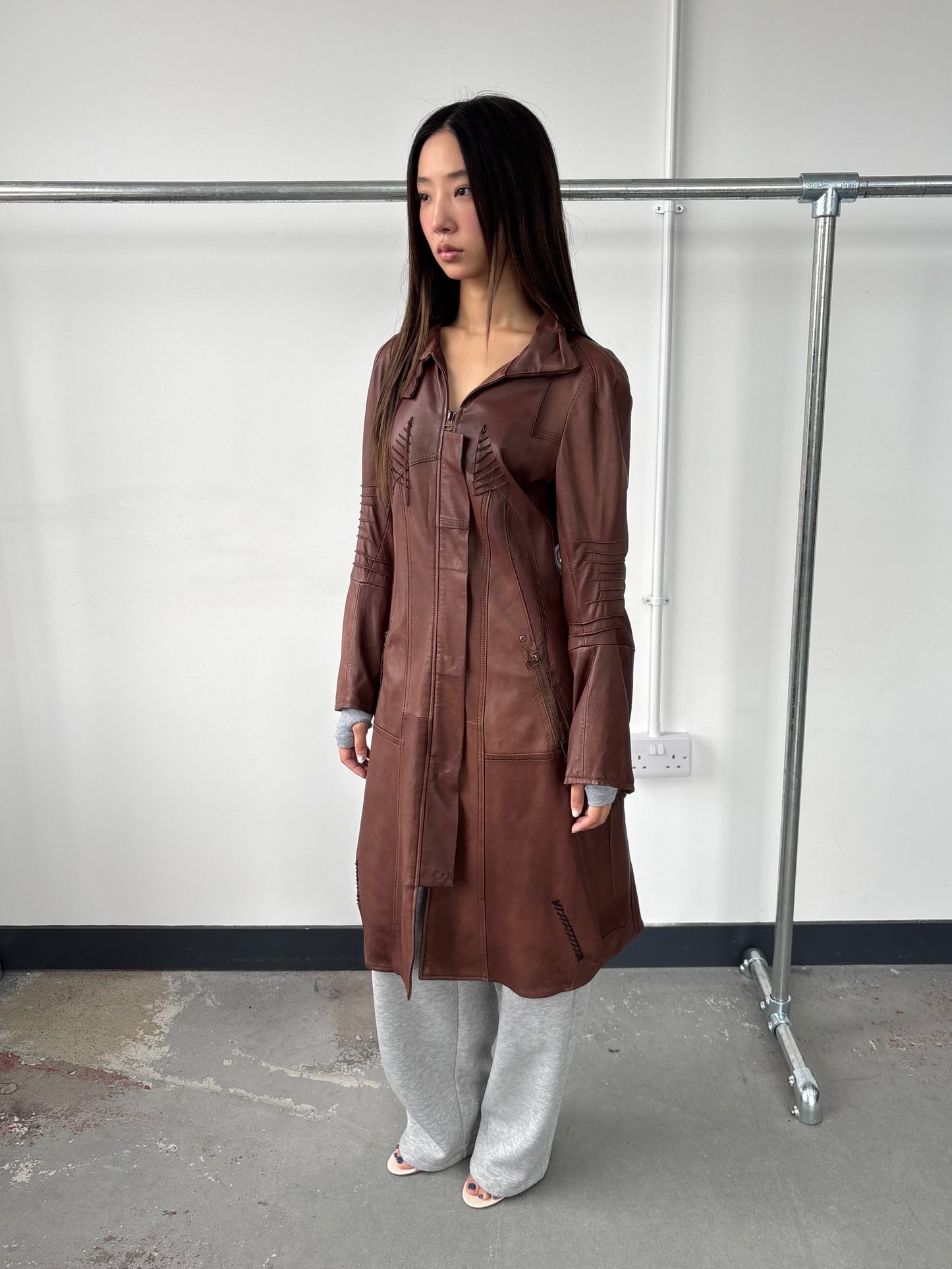 GOAT LEATHER DECONSTRUCTED JACKET