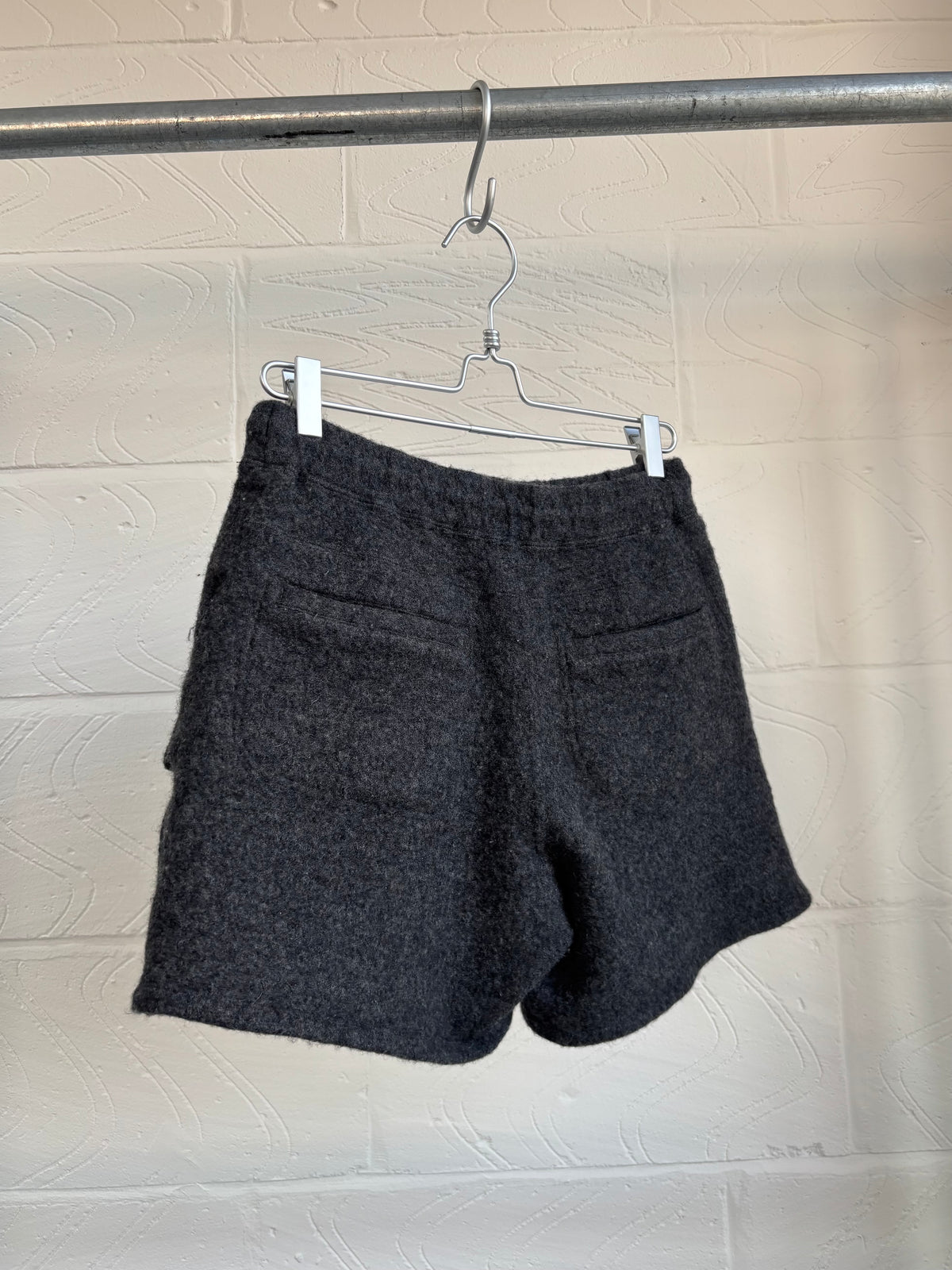 ZUCCA WOOL OVERSIZED POCKET MINI SHORTS