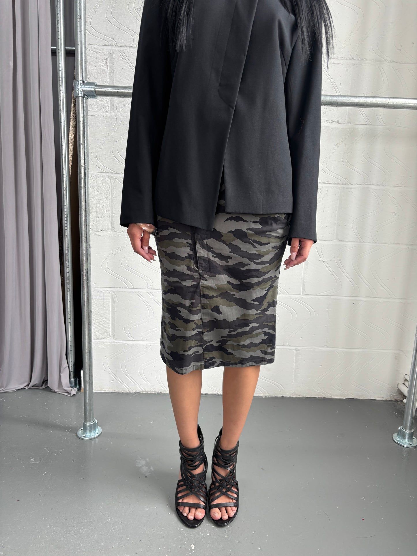 JAPANESE DESIGNER CAMO SKIRT