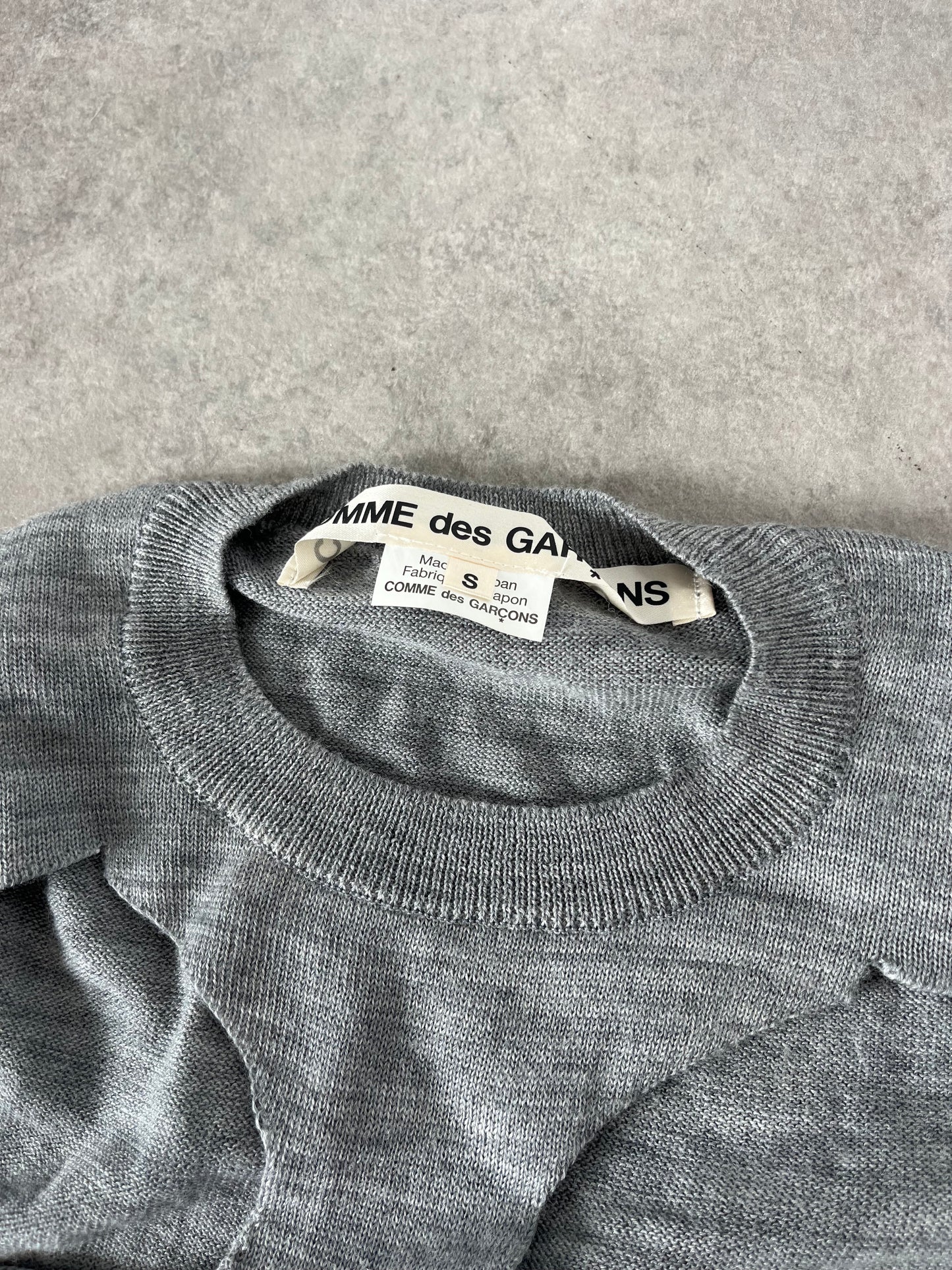 CDG SS17 RIB CAGE WOOL KNIT