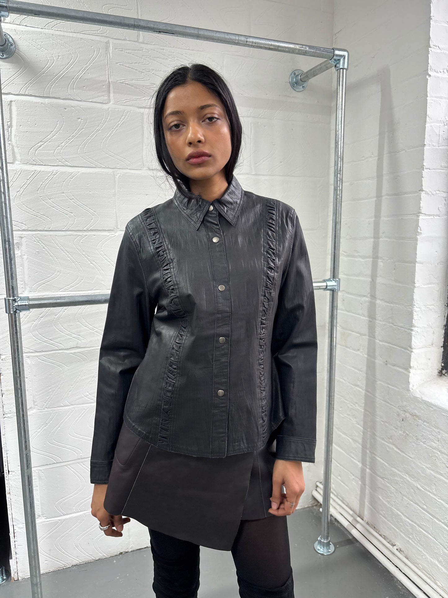 SHEEPSKIN LEATHER SHIRT