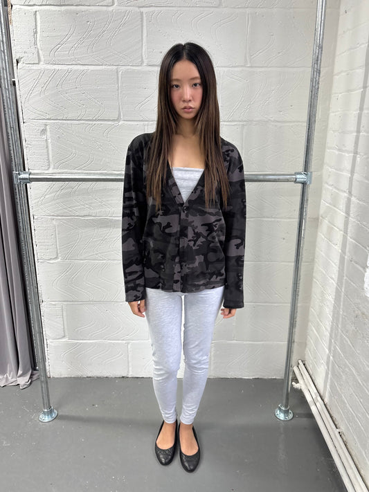 CAMO PRINT CARDIGAN