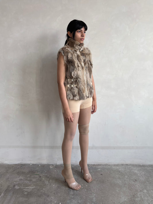 FUR BUCKLE GILET