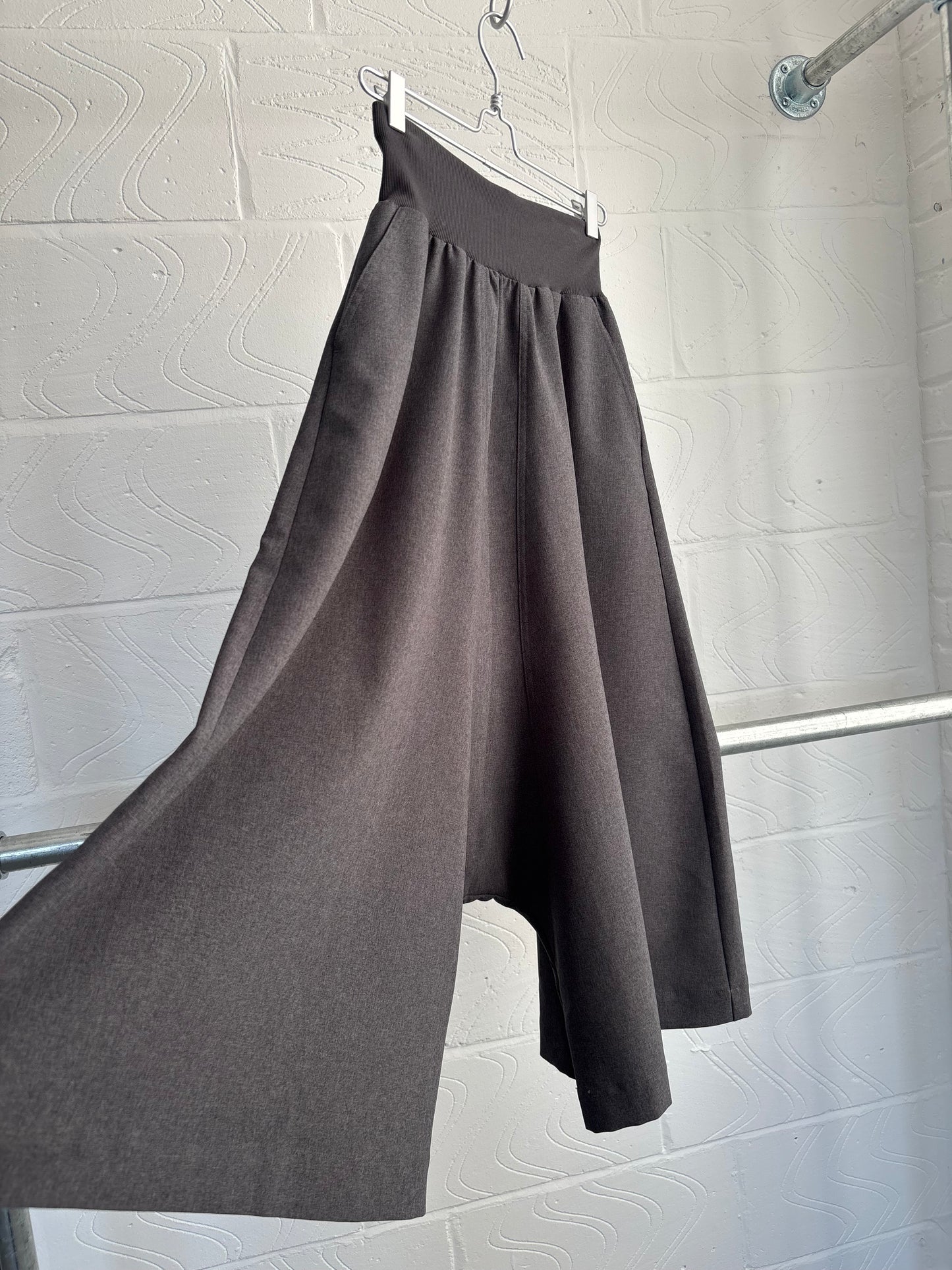 ZUCCA DROP CROTCH WIDE TROUSERS