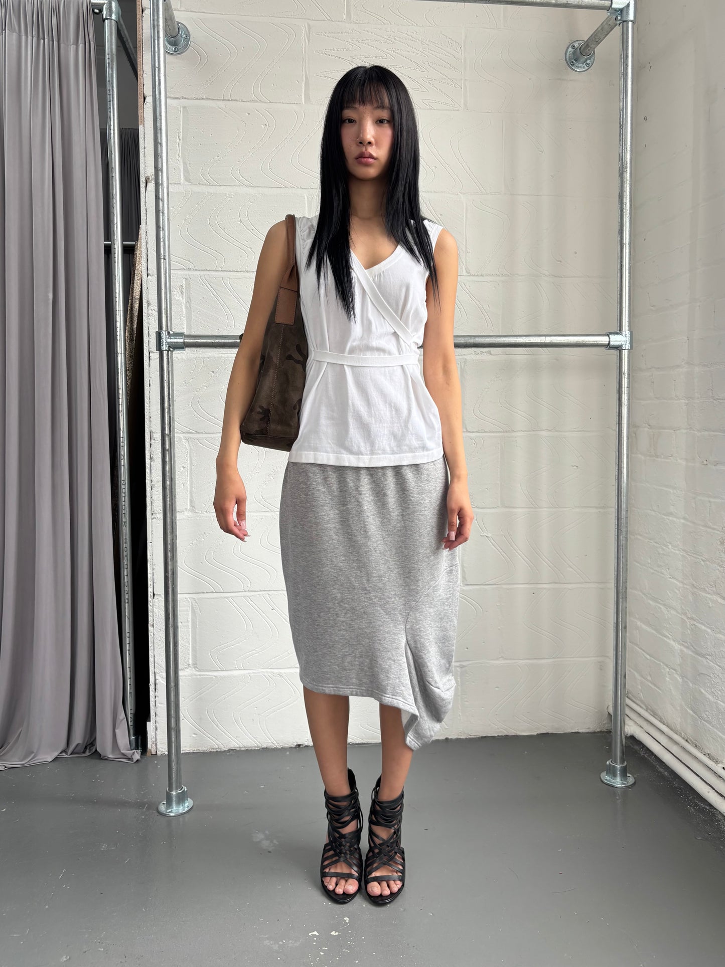 ZUCCA DEFORMED JERSEY SKIRT