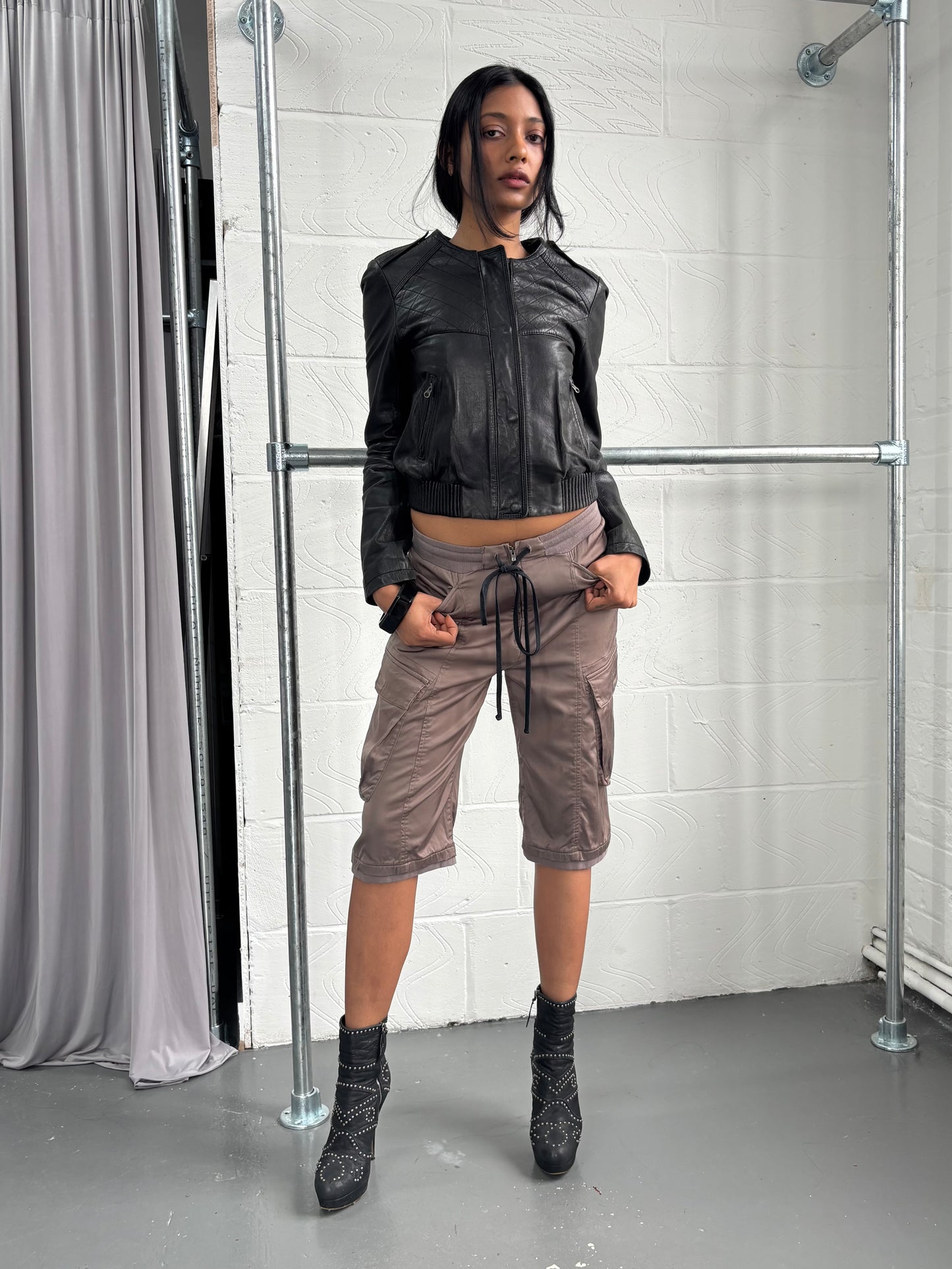 JAPANESE DESIGNER LONG UTILITY SHORTS