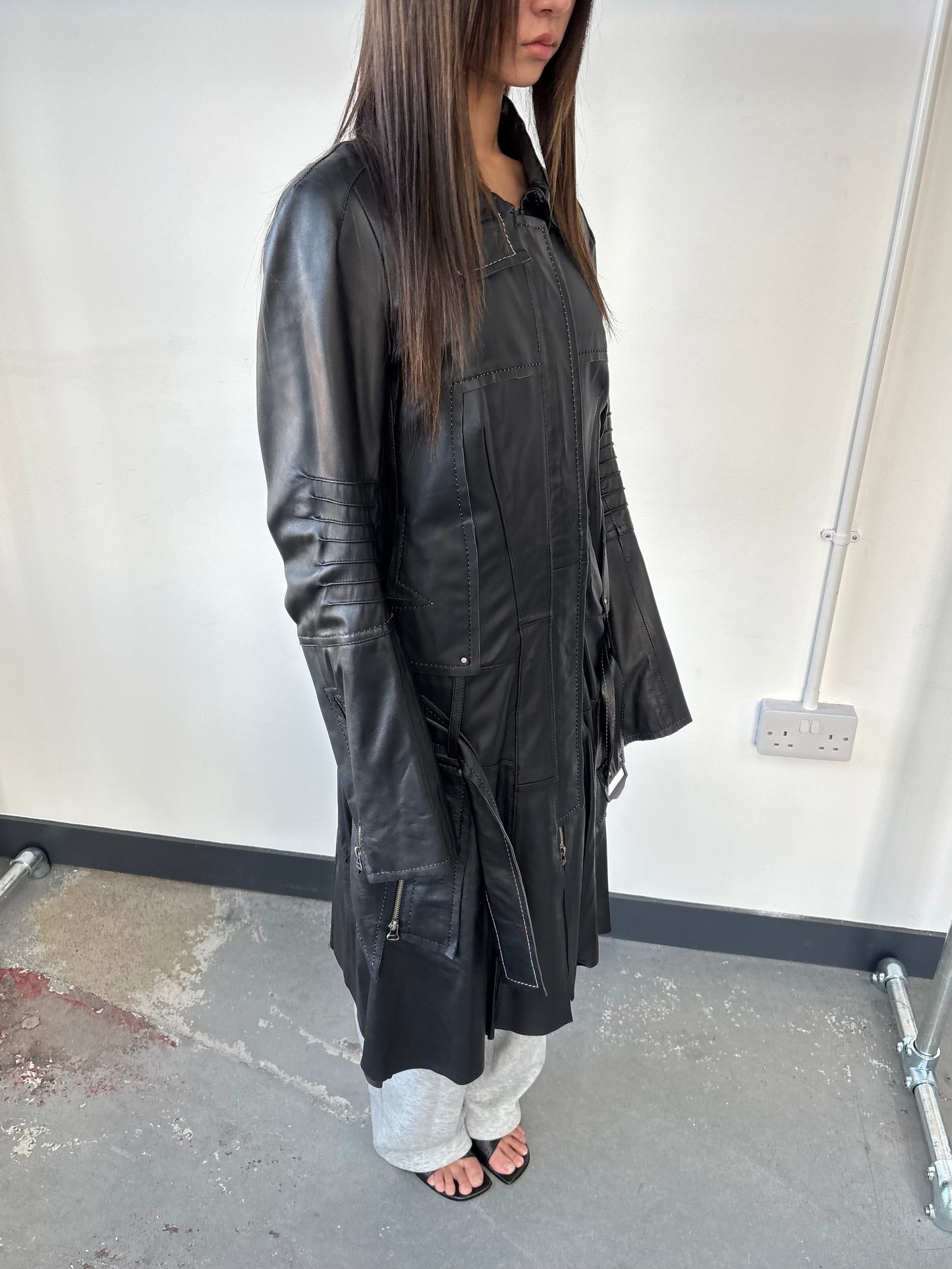 GOAT LEATHER DECONSTRUCTED JACKET