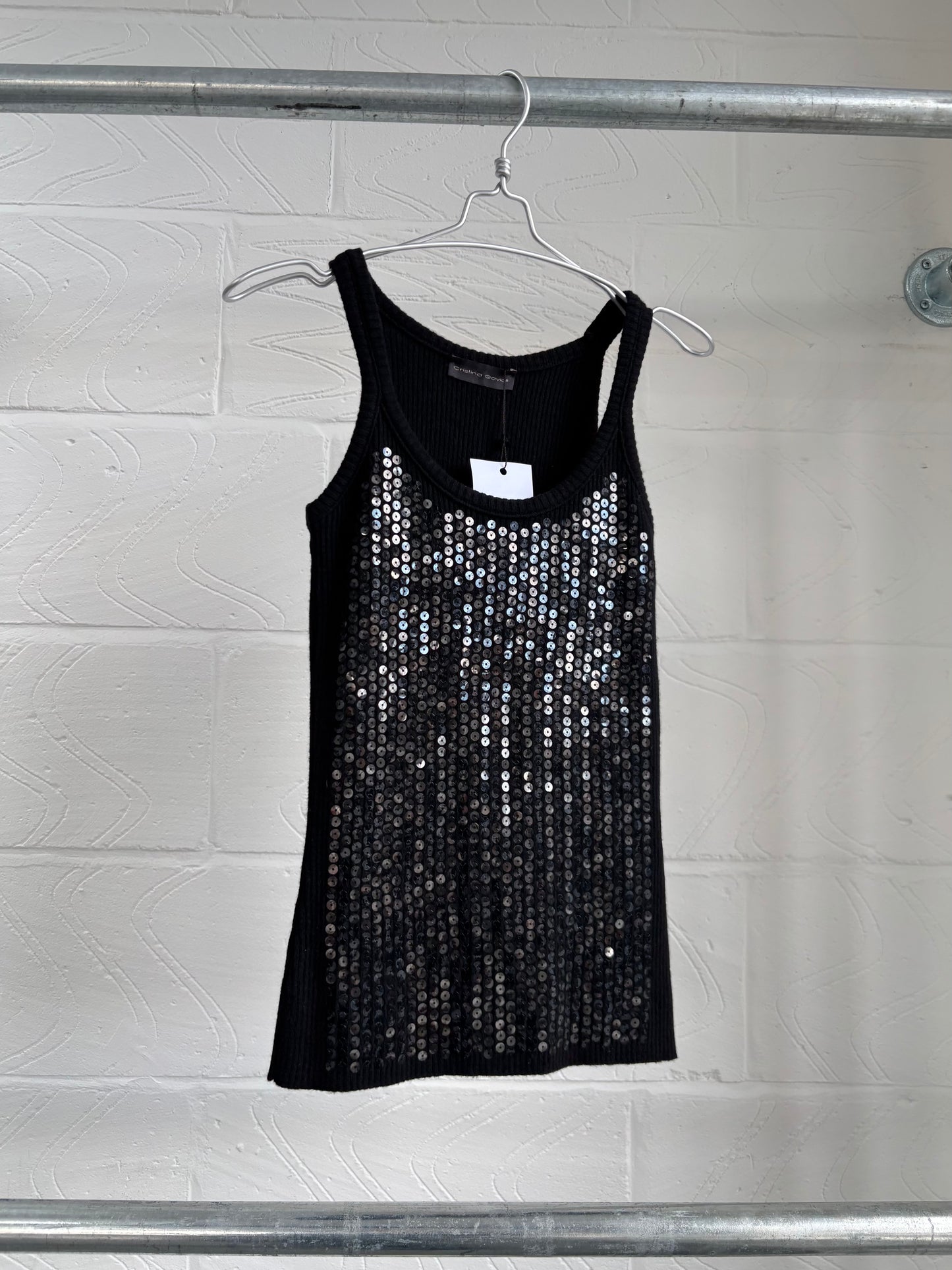 ITALIAN DESIGNER SEQUIN KNIT CAMI