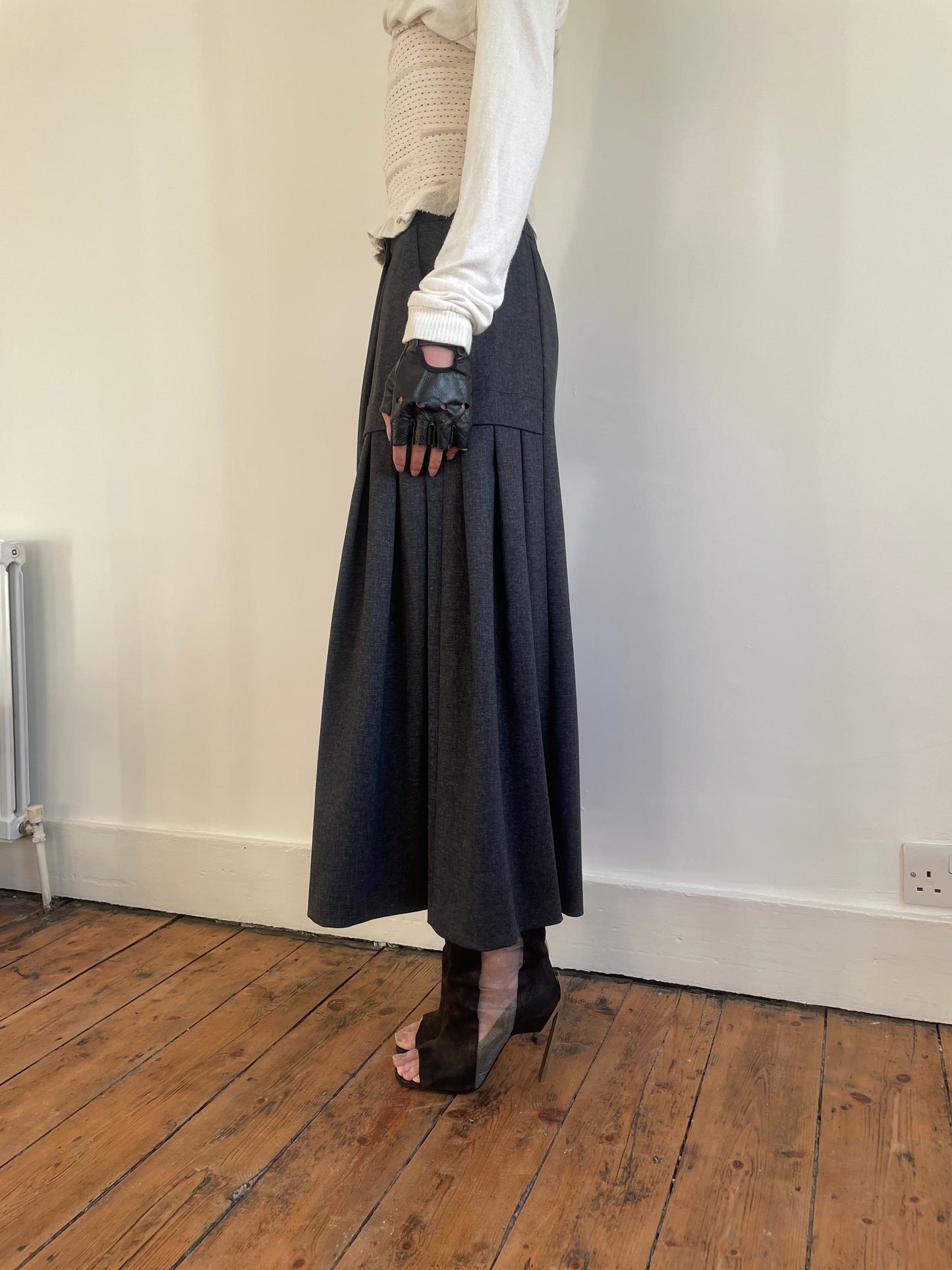 JAPANESE DESIGNER LOW CROTCH PLEATED TROUSERS