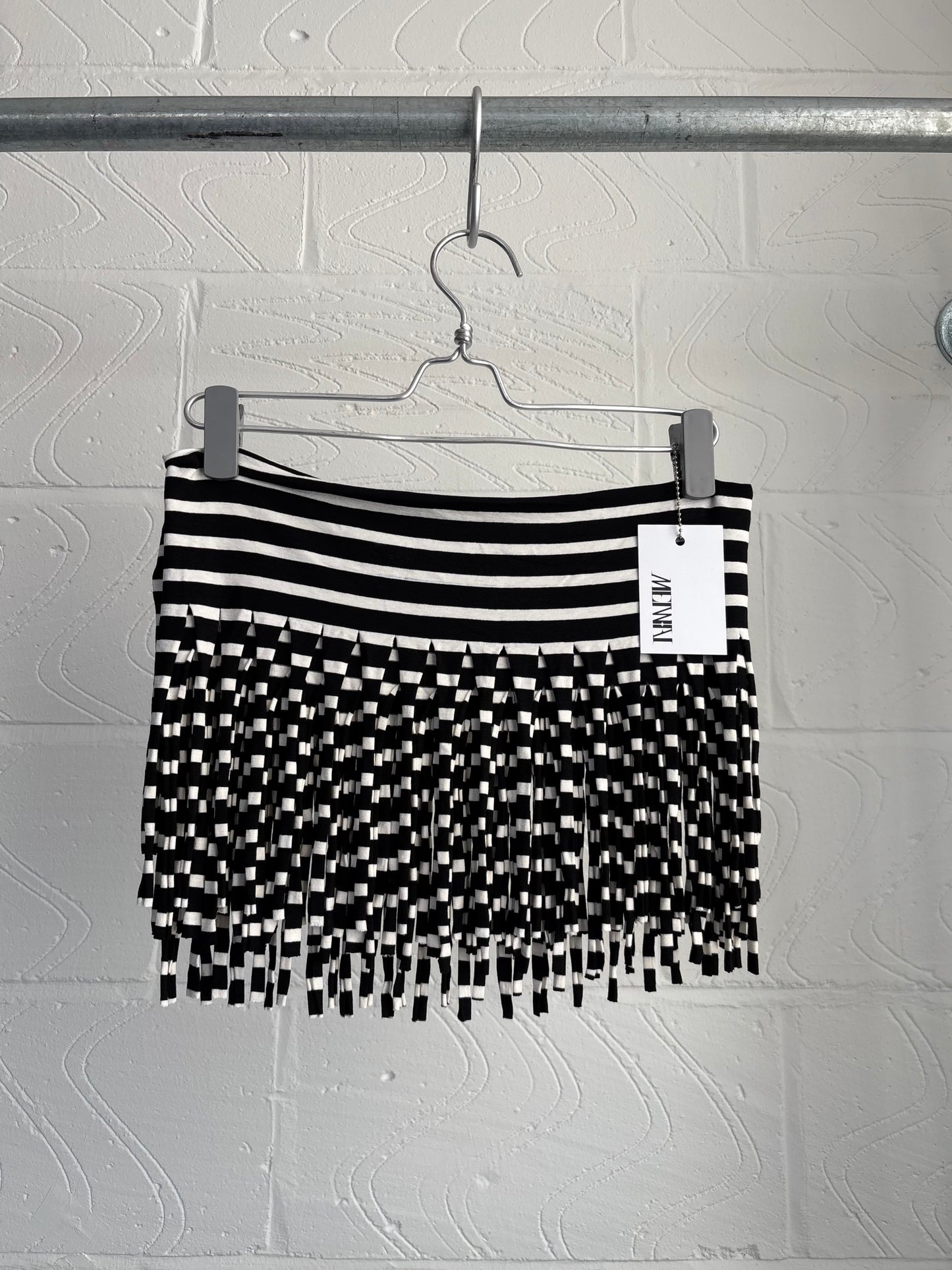 STRIPE FRINGE SCARF/SKIRT