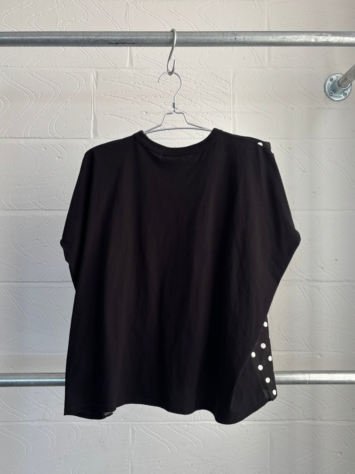 ZUCCA BATWING POLKA DECONSTRUCTED TOP