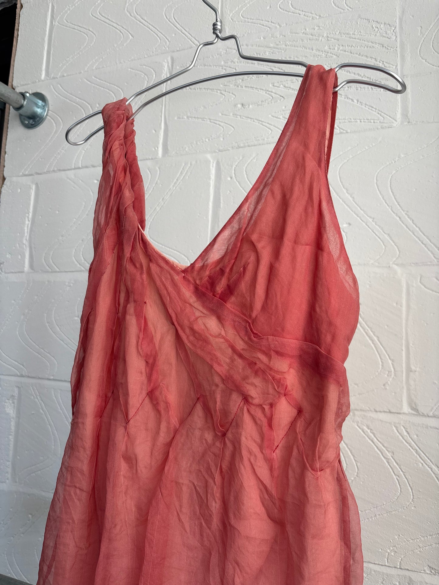 BCBGMAXARZIA RUNWAY LINE SILK DRESS