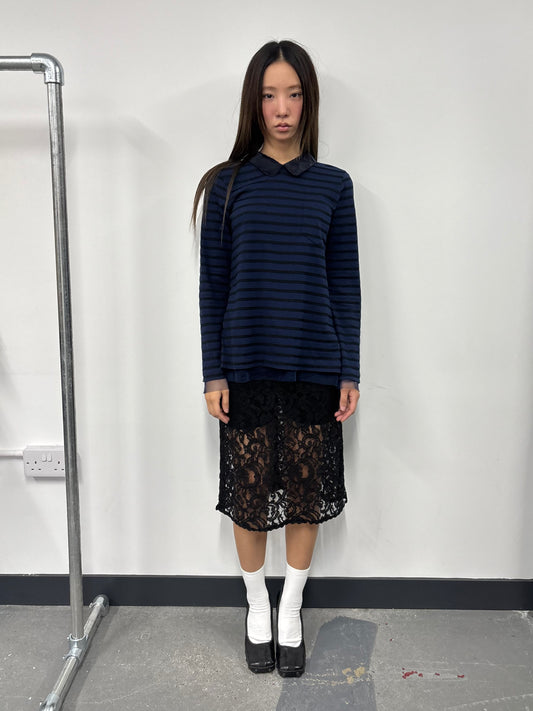 SACAI LUCK AW13 STRIPE TOP