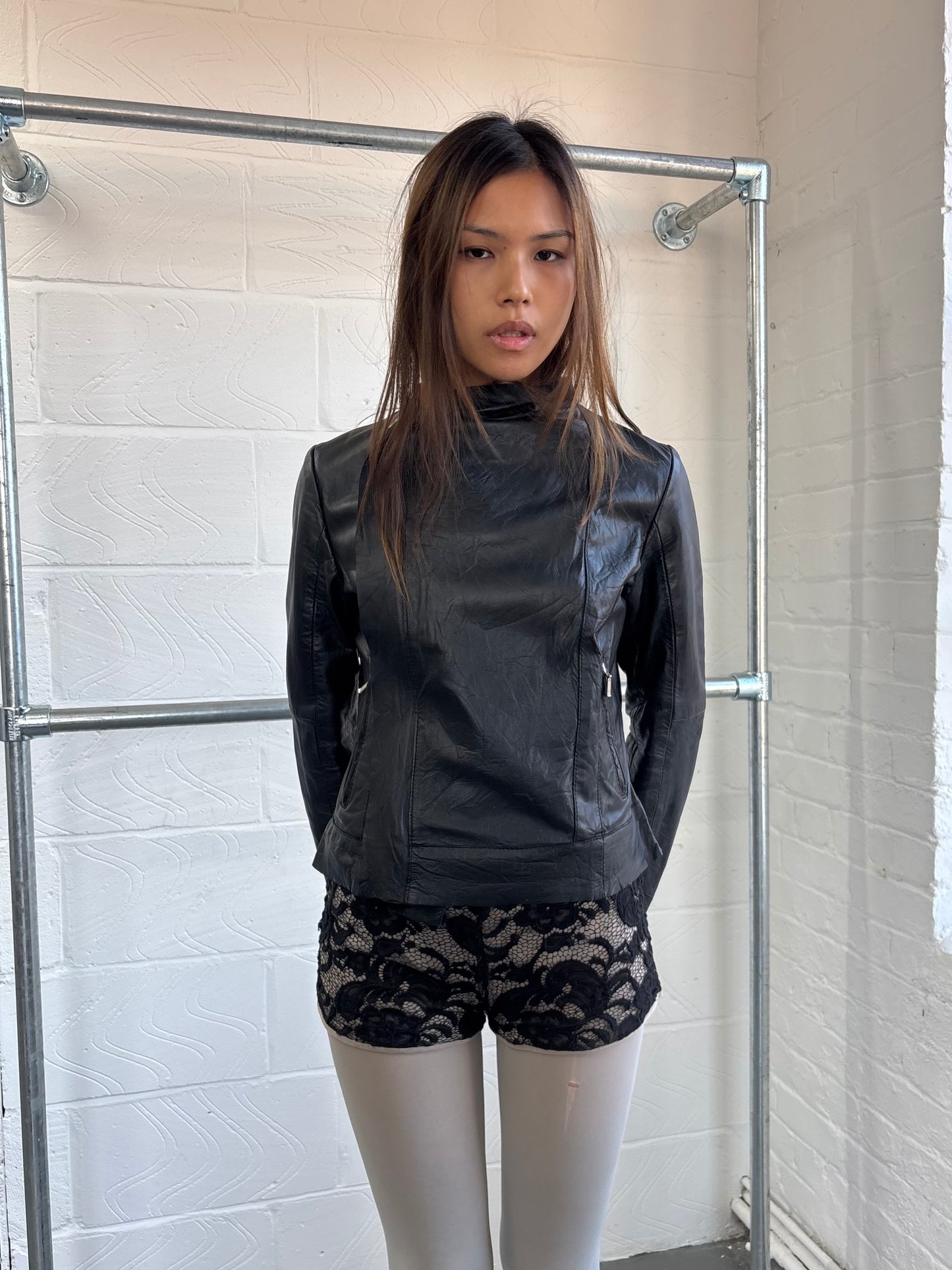 ASYMMETRIC LEATHER JACKET