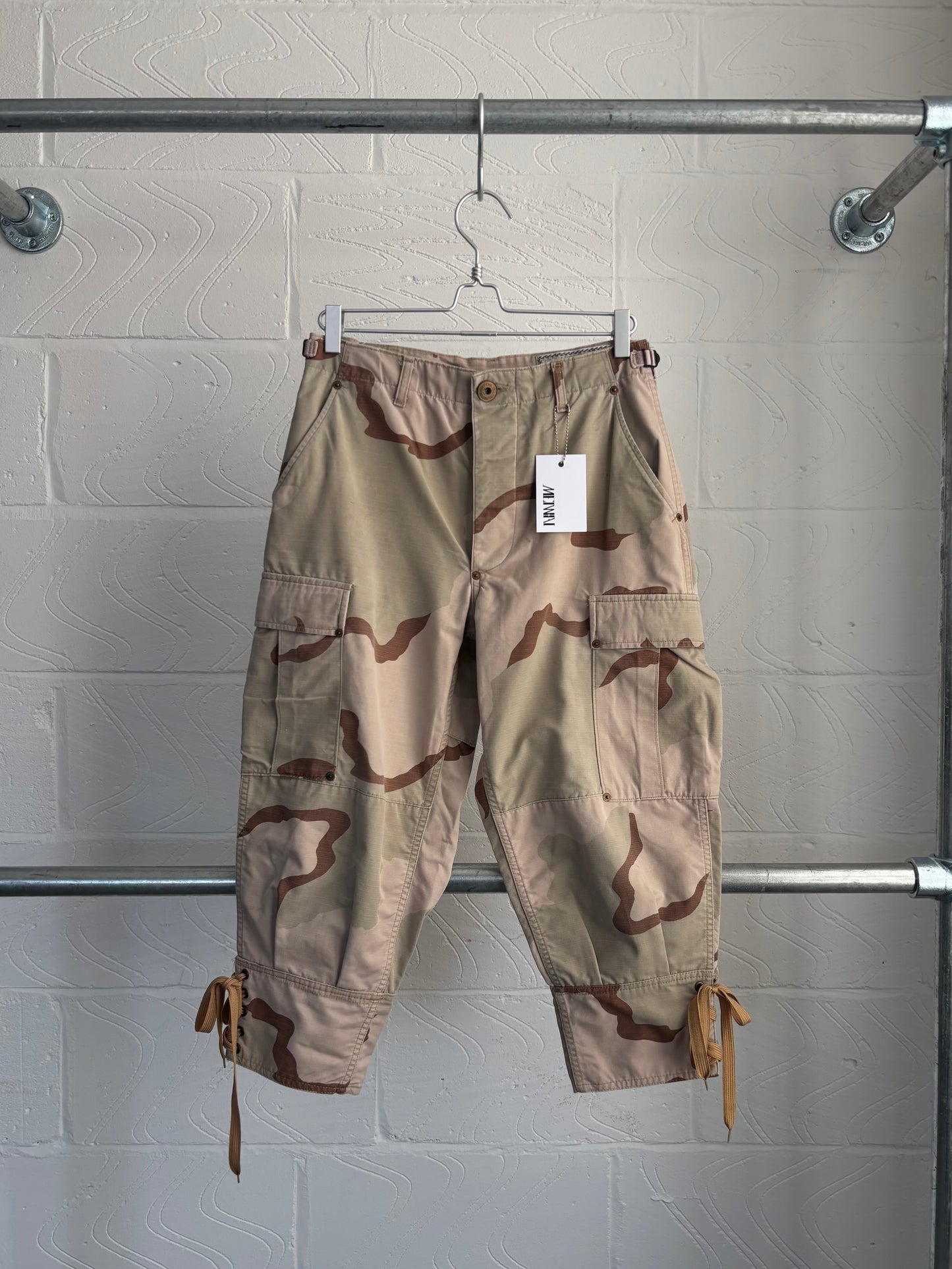 GAETANO NAVARRO CAMO CROPPED TROUSERS