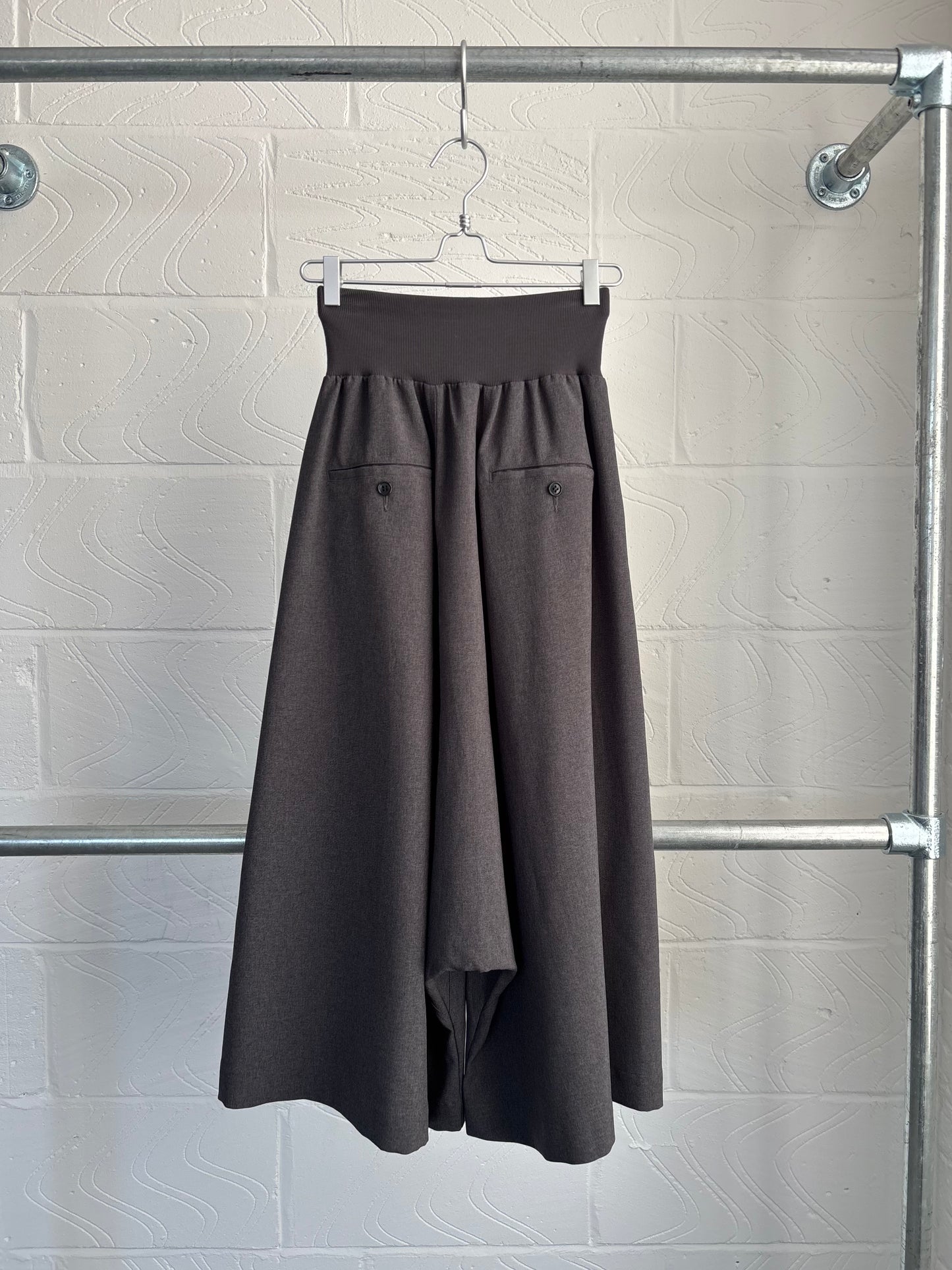 ZUCCA DROP CROTCH WIDE TROUSERS