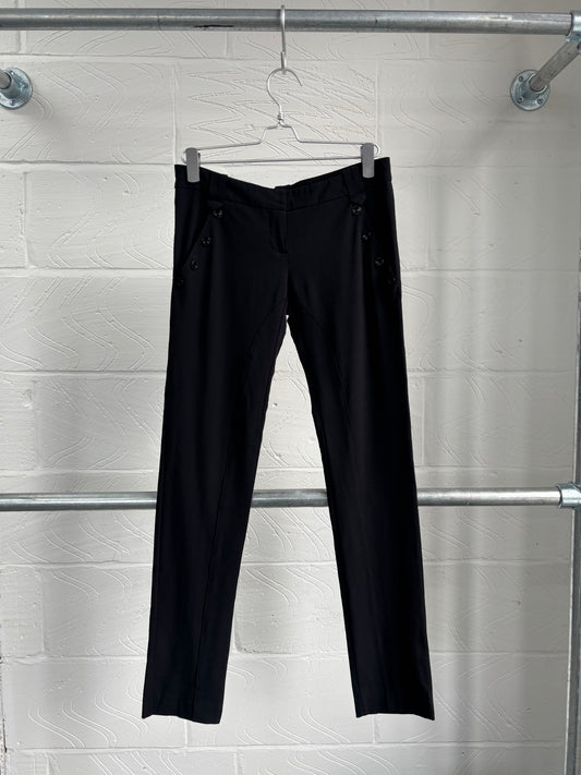 PATRIZIA PEPE BUTTON DETAIL TROUSERS